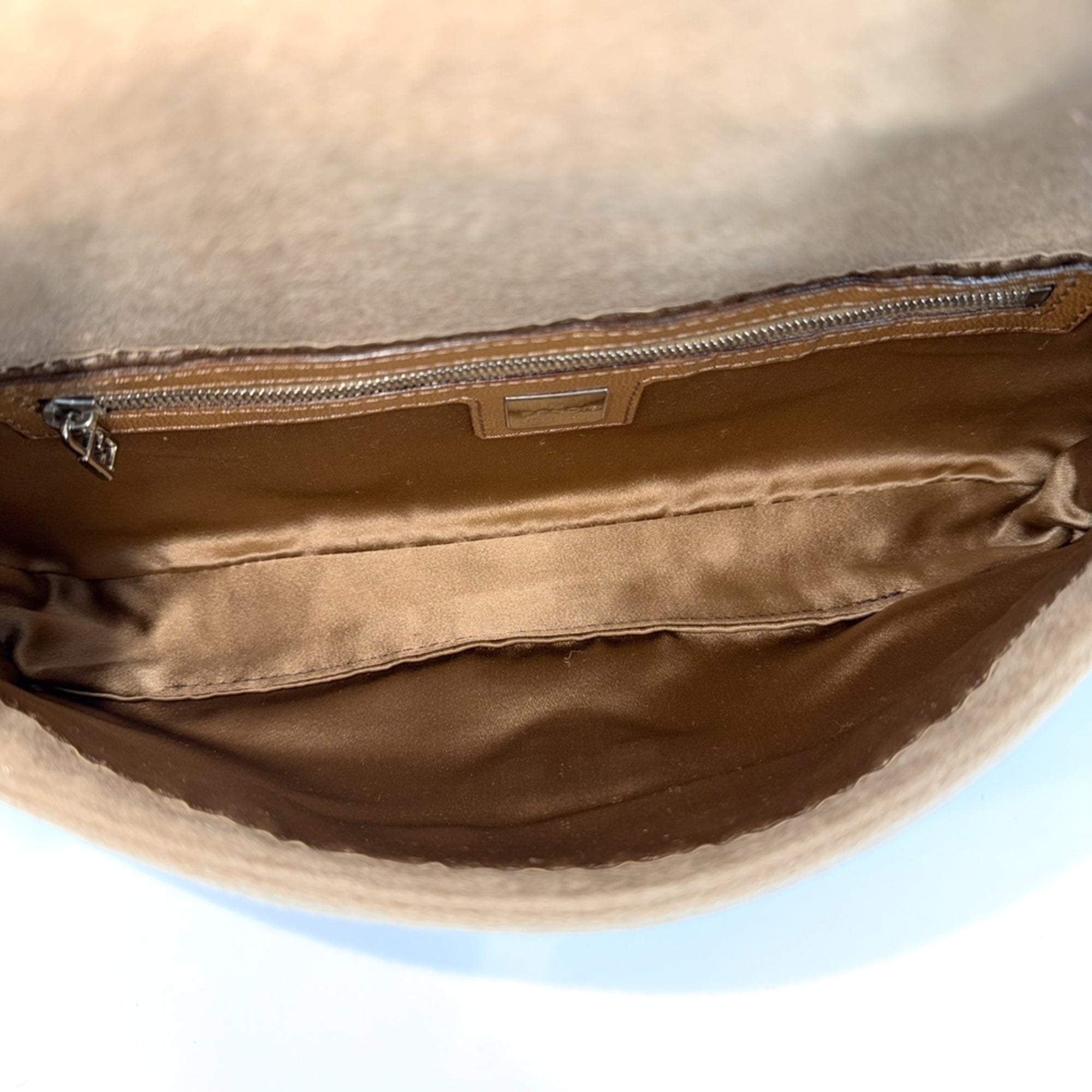 Fendi Brown Wool Handbag (Pre-Owned)