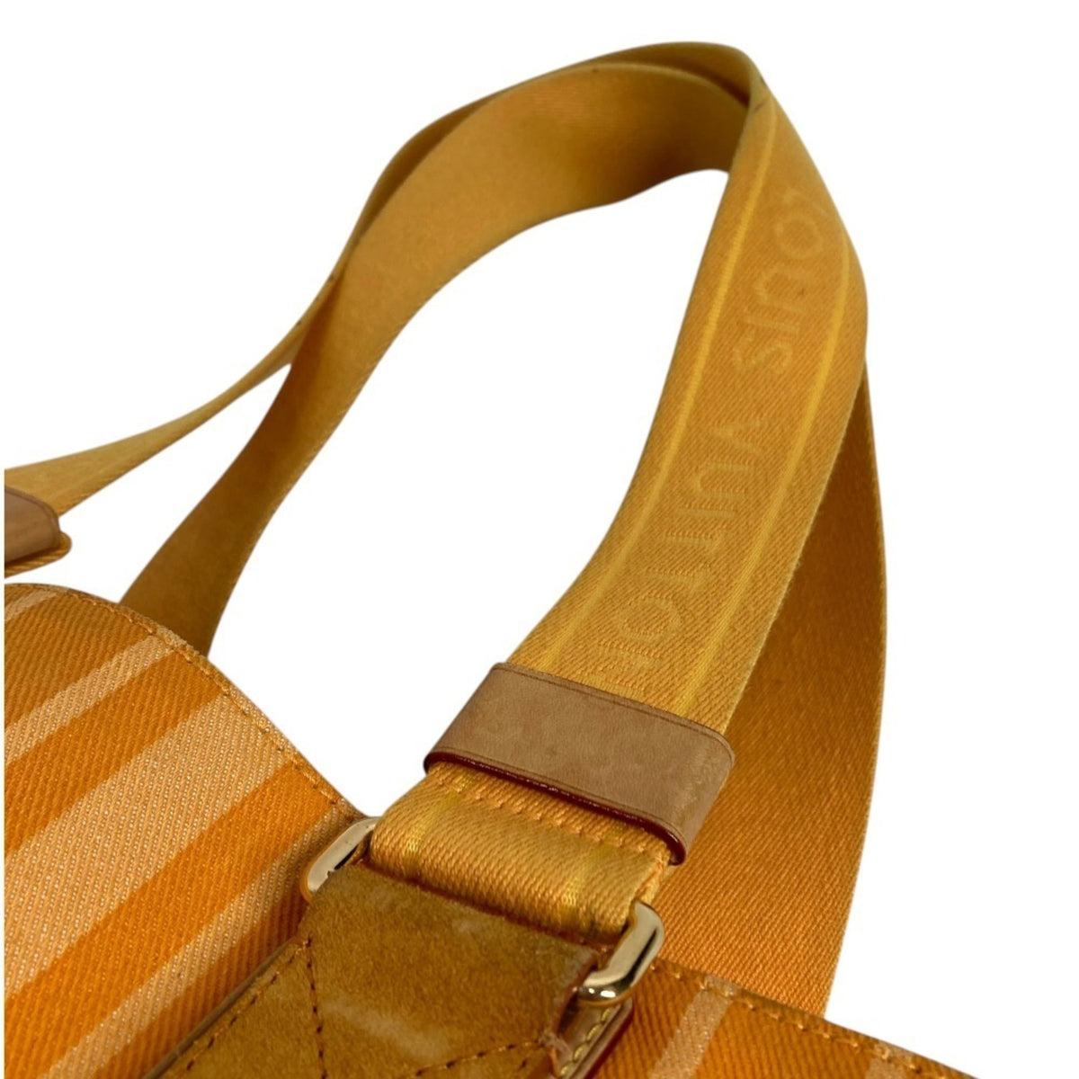 Louis Vuitton Yellow Canvas Shoulder Bag Tote Bag (Pre-Owned)