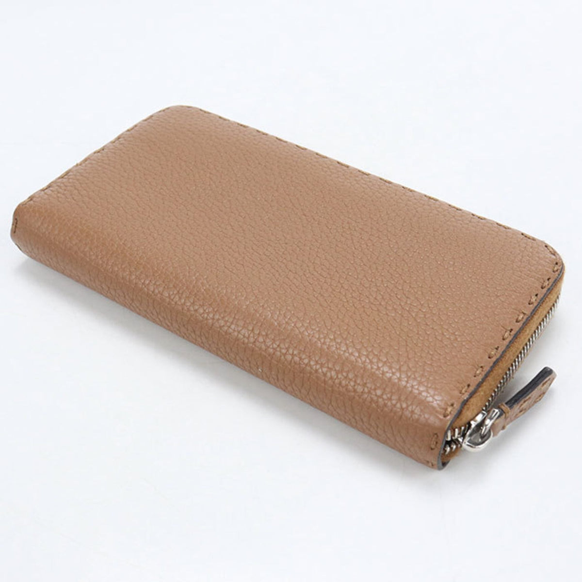Fendi Brown Leather Long Wallet (Bi-Fold) (Pre-Owned)