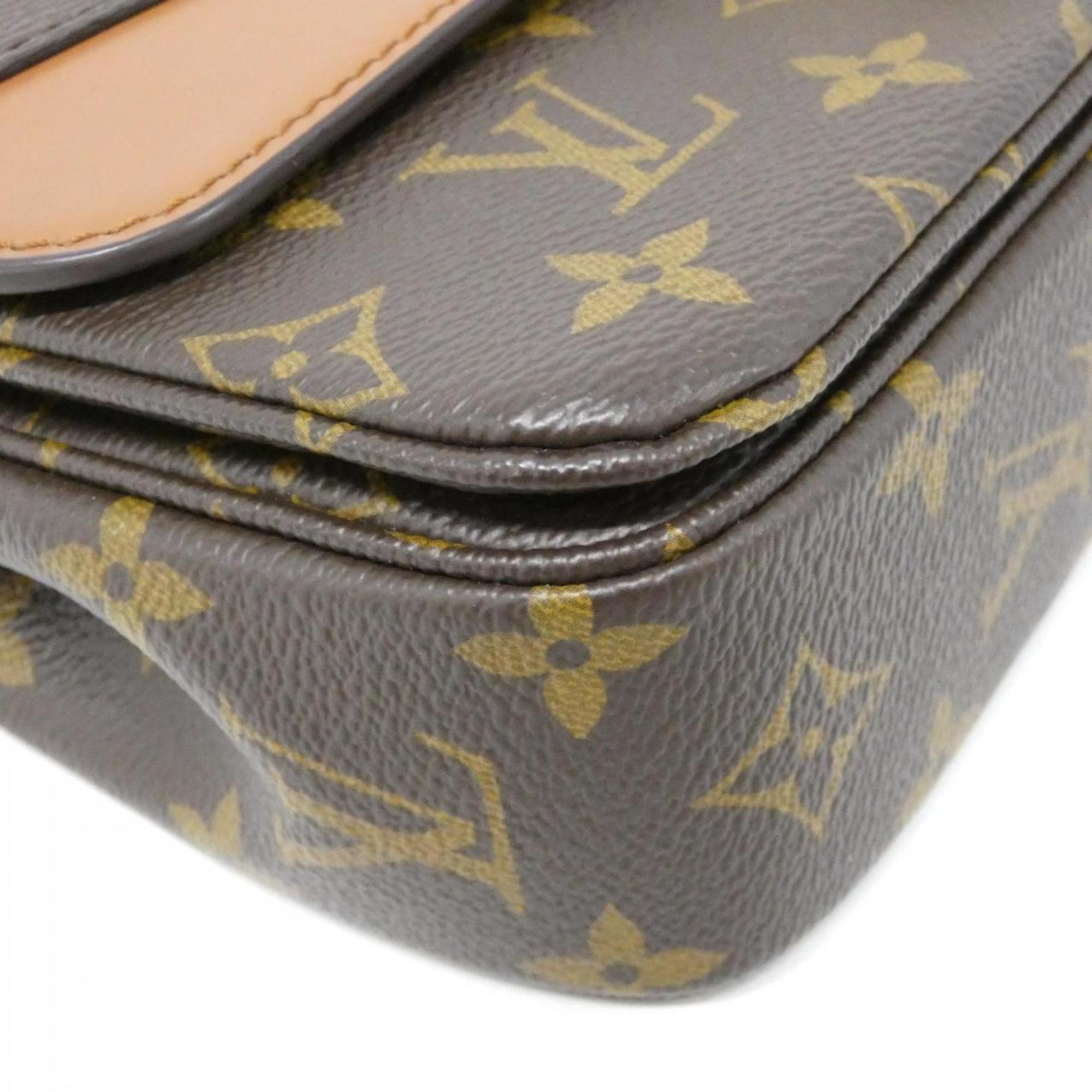 Louis Vuitton Caramel Marron Coated Canvas Shoulder Bag (Pre-Owned)