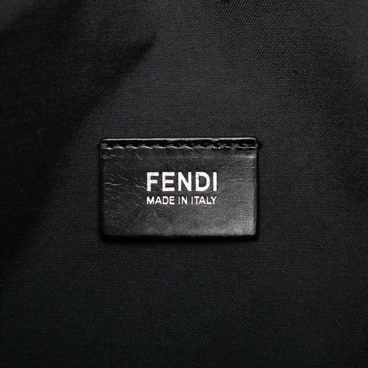 Fendi Navy Nylon Leather Handbag Tote Bag (Pre-Owned)