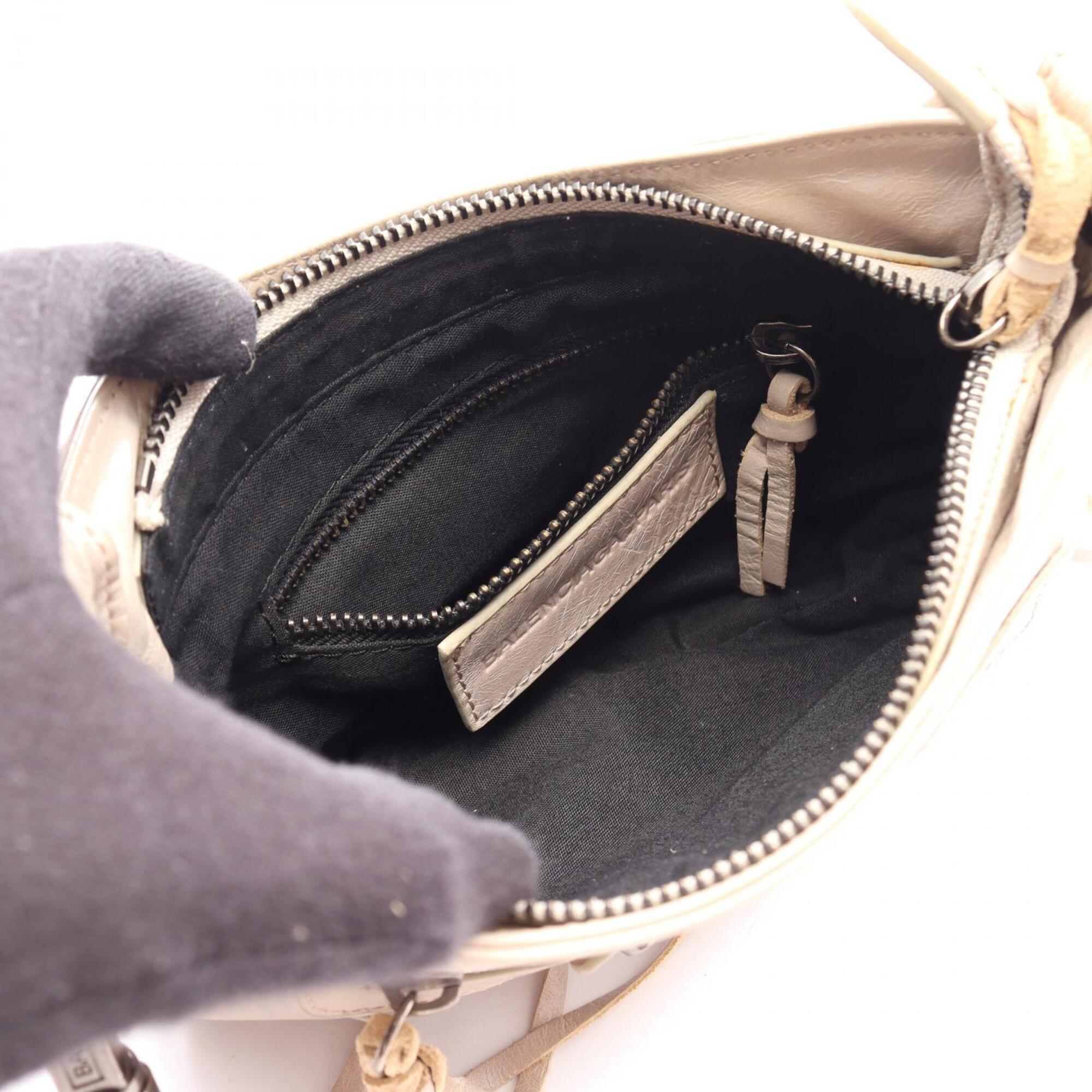 Balenciaga Beige Leather Handbag Shoulder Bag (Pre-Owned)