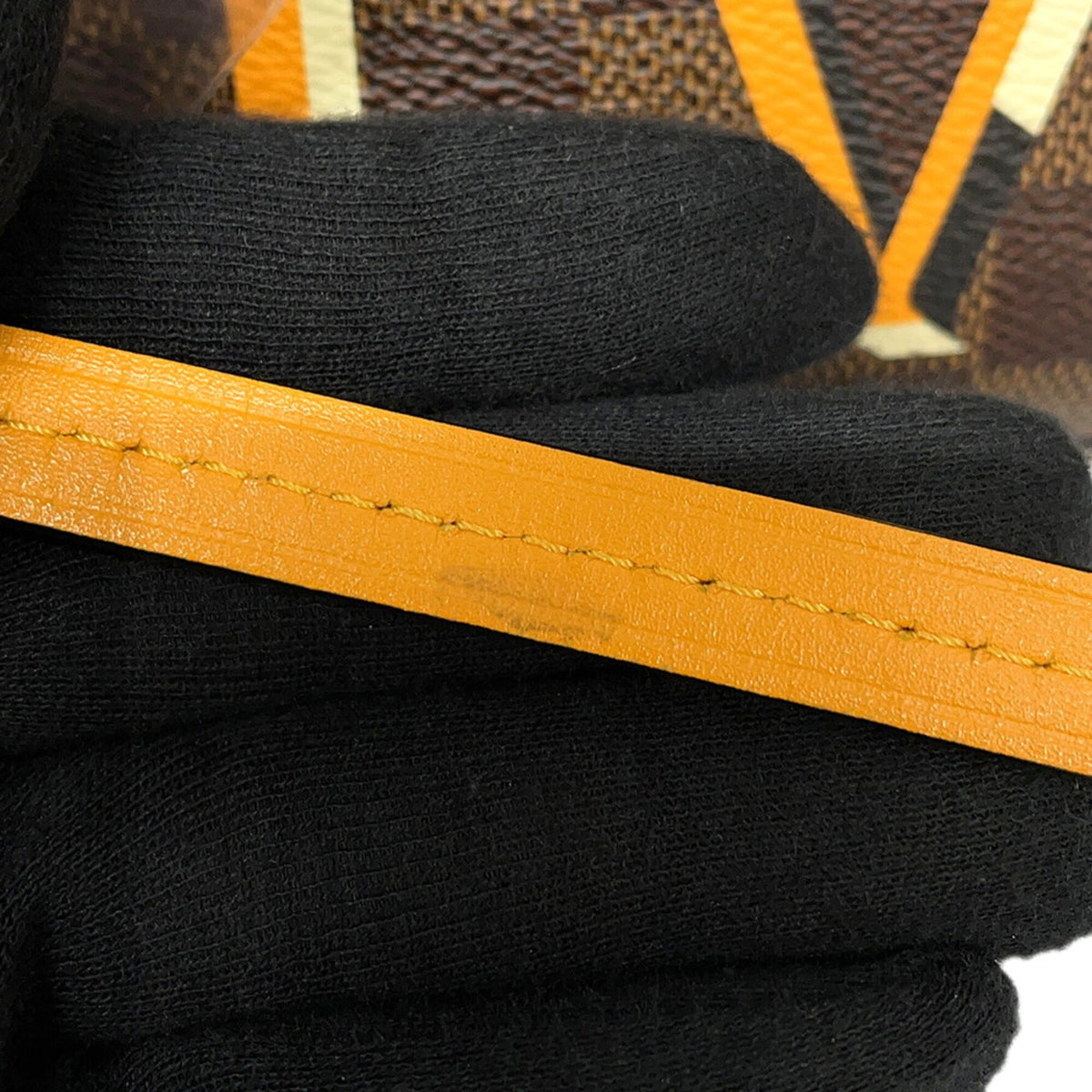Louis Vuitton Brown Saffron Damier Canvas Handbag Pouch (Pre-Owned)