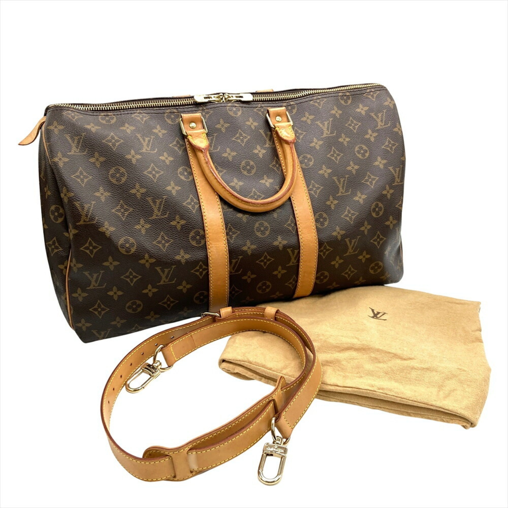 Louis Vuitton Brown Monogram Canvas Boston Bag (Pre-Owned)