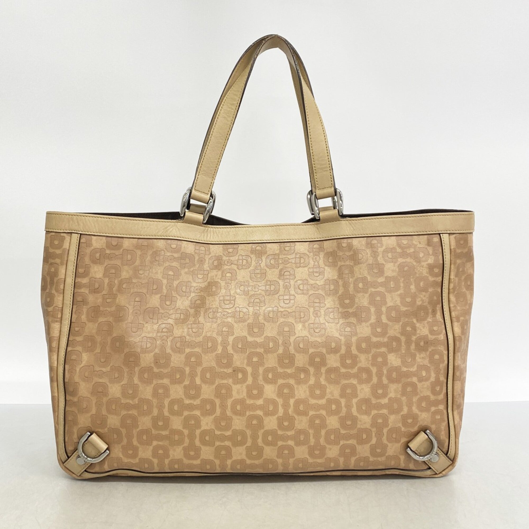 Gucci Beige Leather Tote Bag (Pre-Owned)