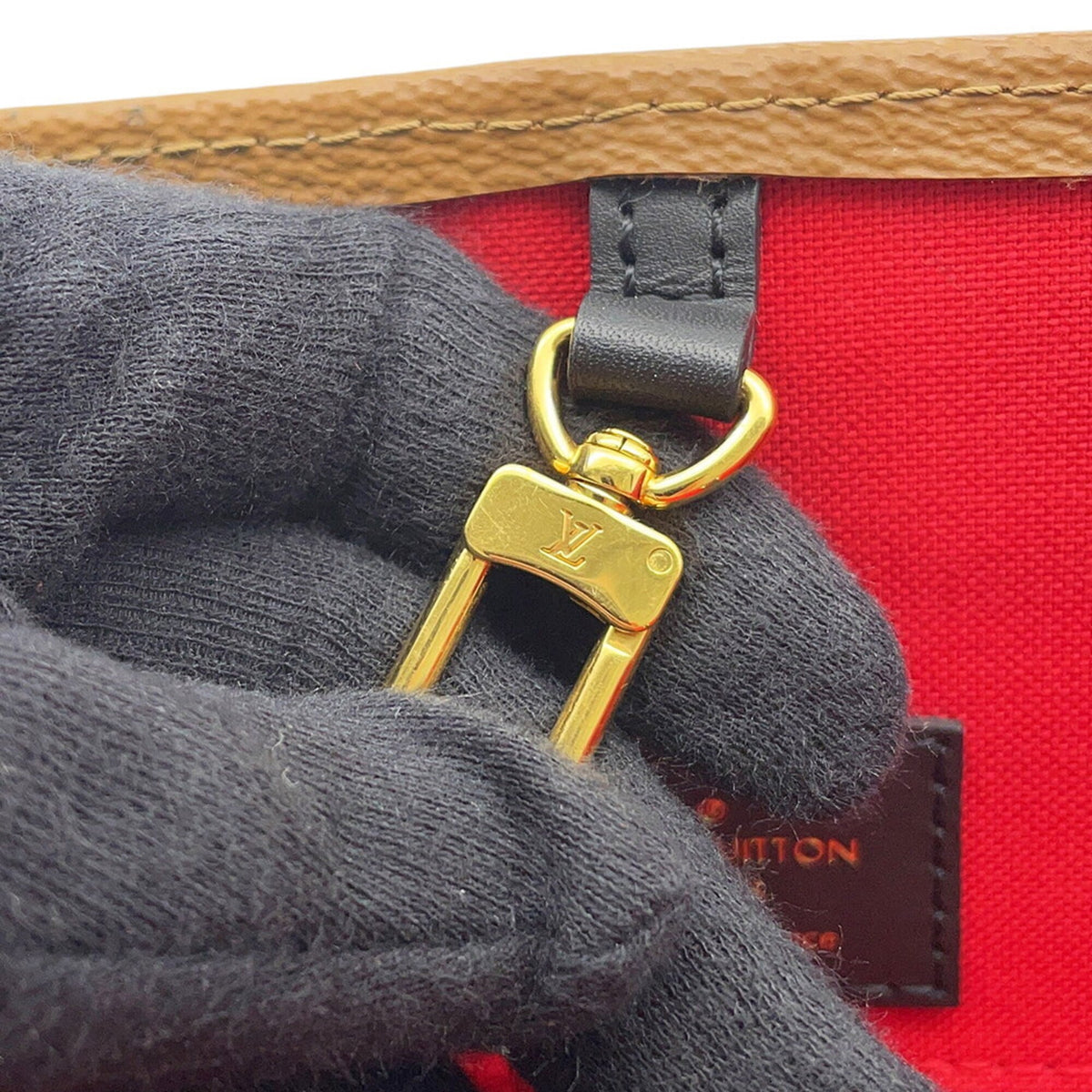 Louis Vuitton Monogram Reverse Red Color Monogram Reverse Monogram Handbag Tote Bag (Pre-Owned)