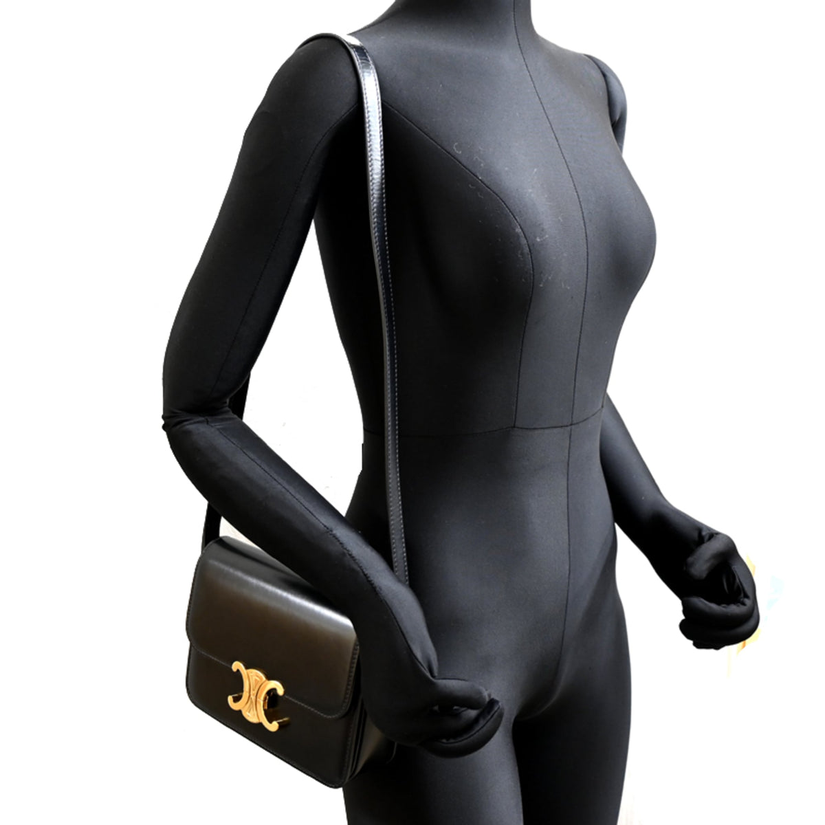 Celine Black Leather Shoulder Bag (Pre-Owned)