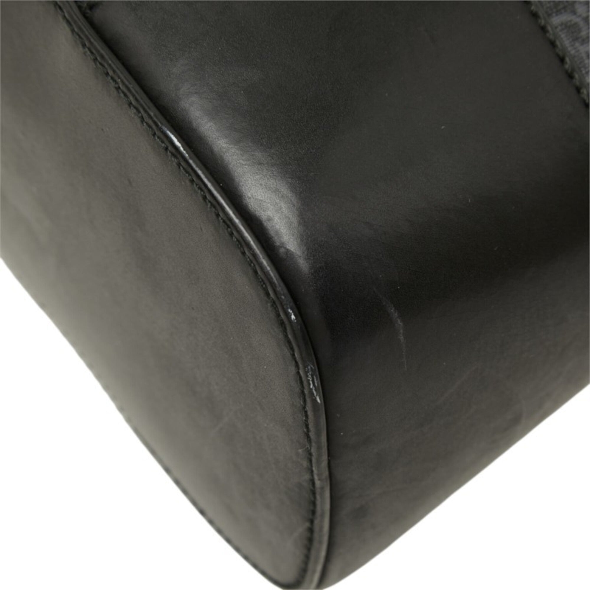 Gucci Black Gray Pvc Leather Tote Bag (Pre-Owned)
