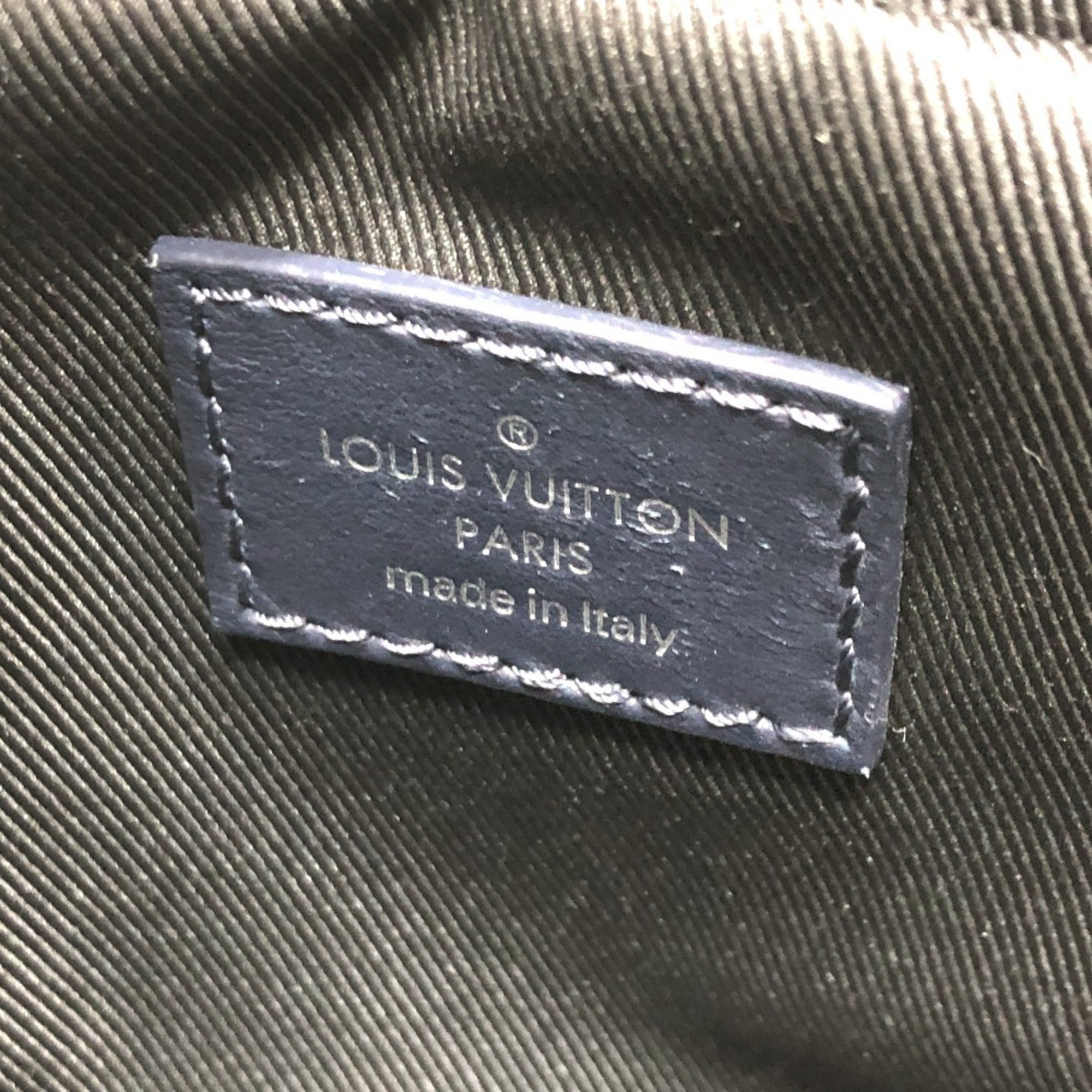 Louis Vuitton Navy Canvas Shoulder Bag Sling Bag (Pre-Owned)