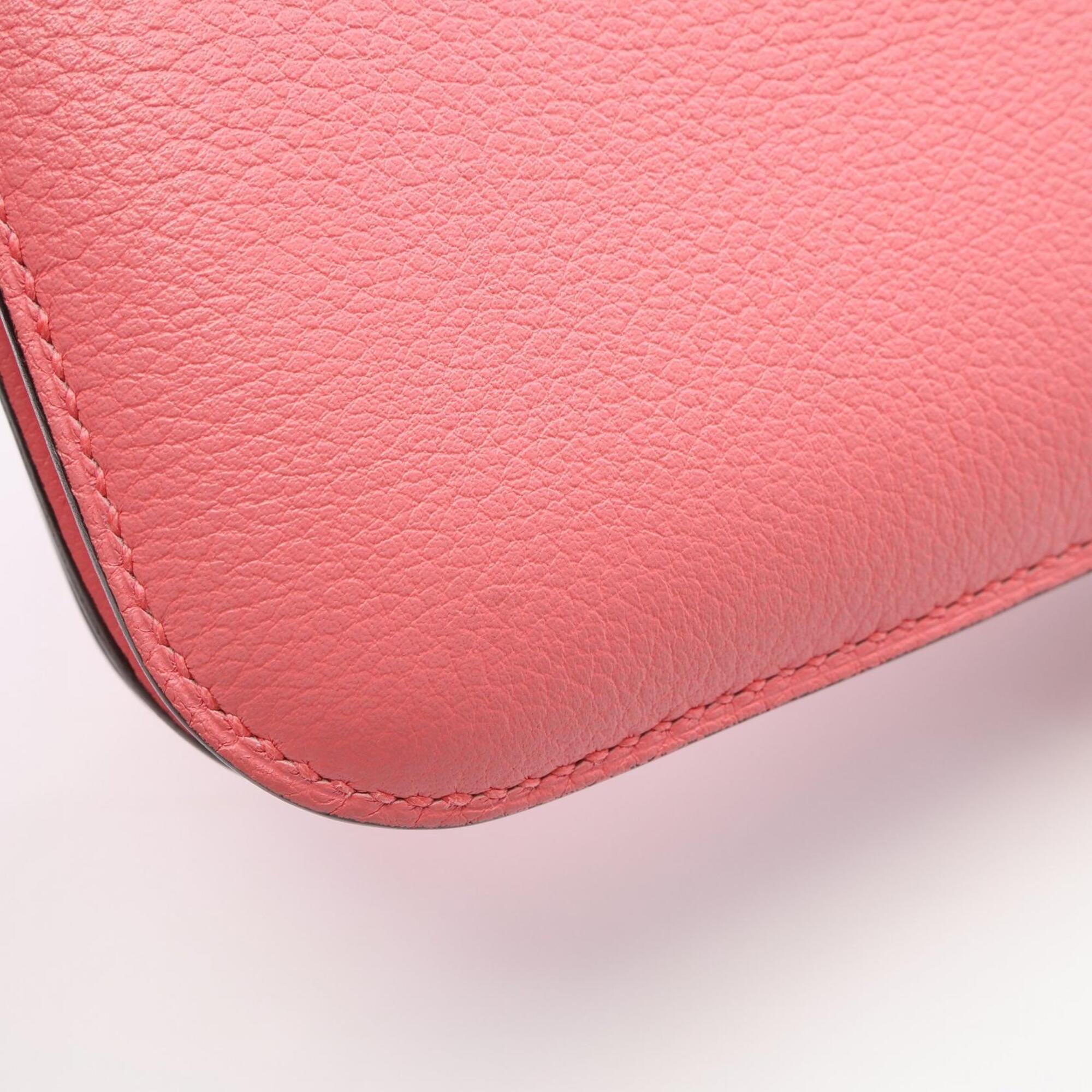 Hermes Constance Pink Leather Handbag Shoulder Bag (Pre-Owned)