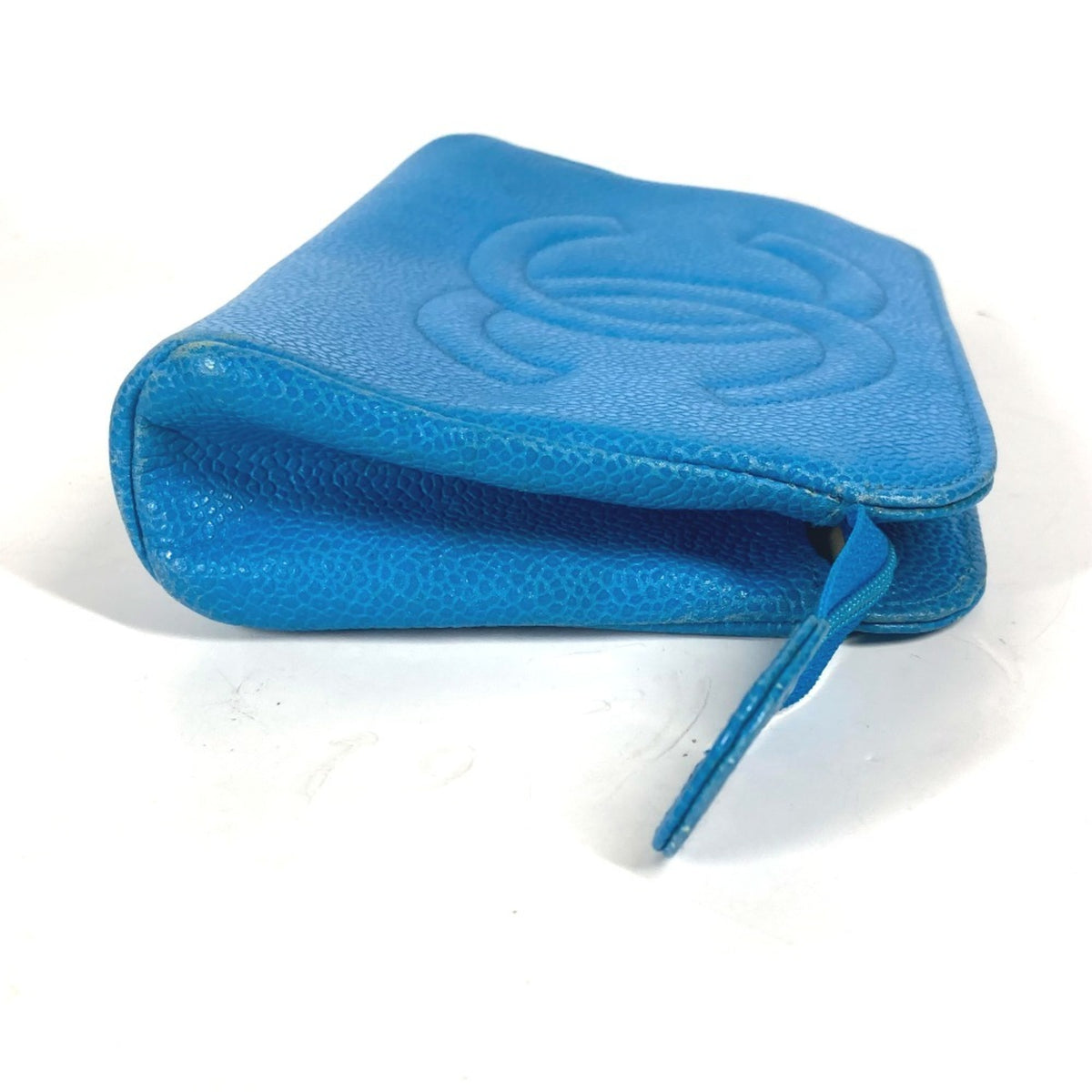 Chanel Blue Caviar Leather Pouch (Pre-Owned)