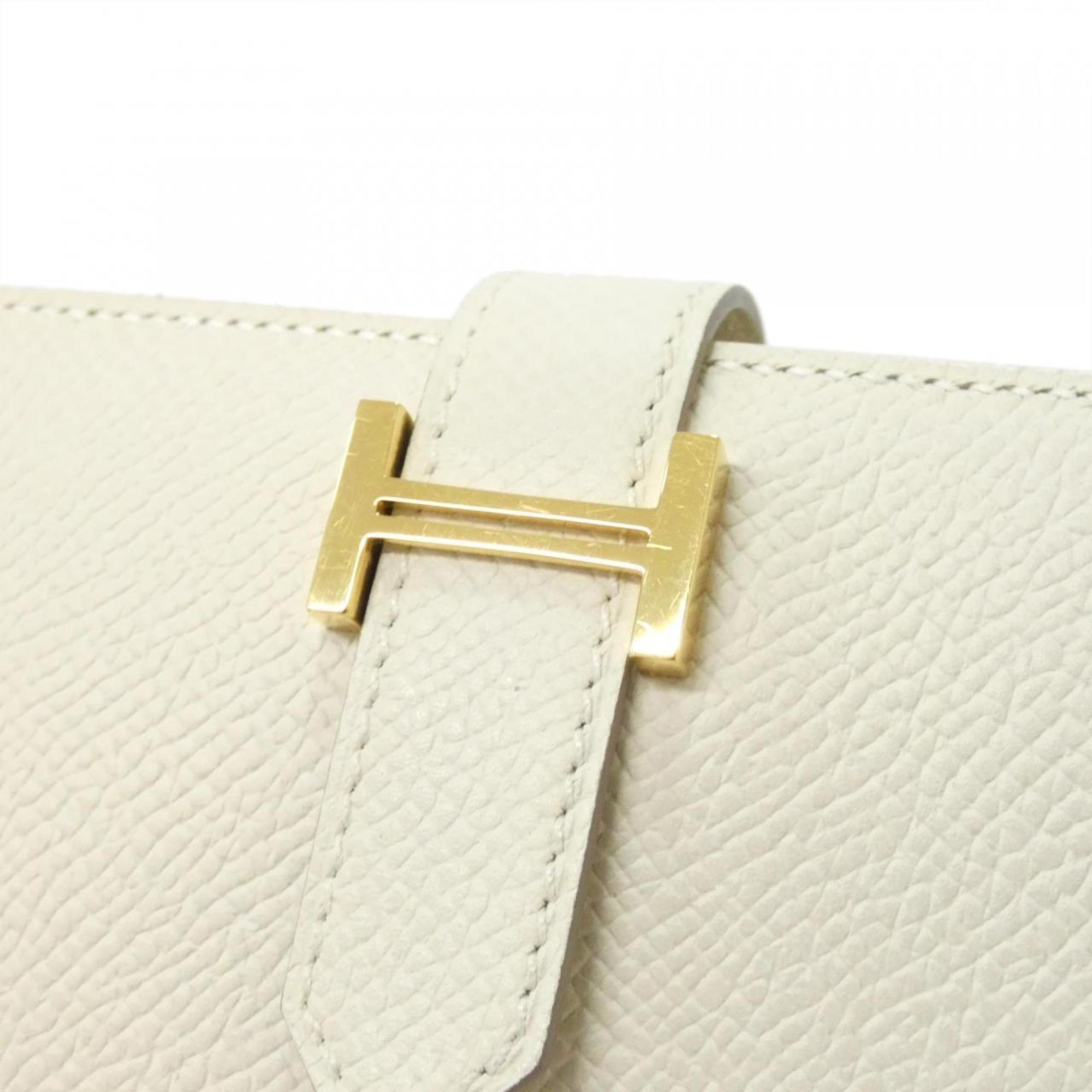 Hermes White Epsom Leather Wallet (Bi-Fold) (Pre-Owned)