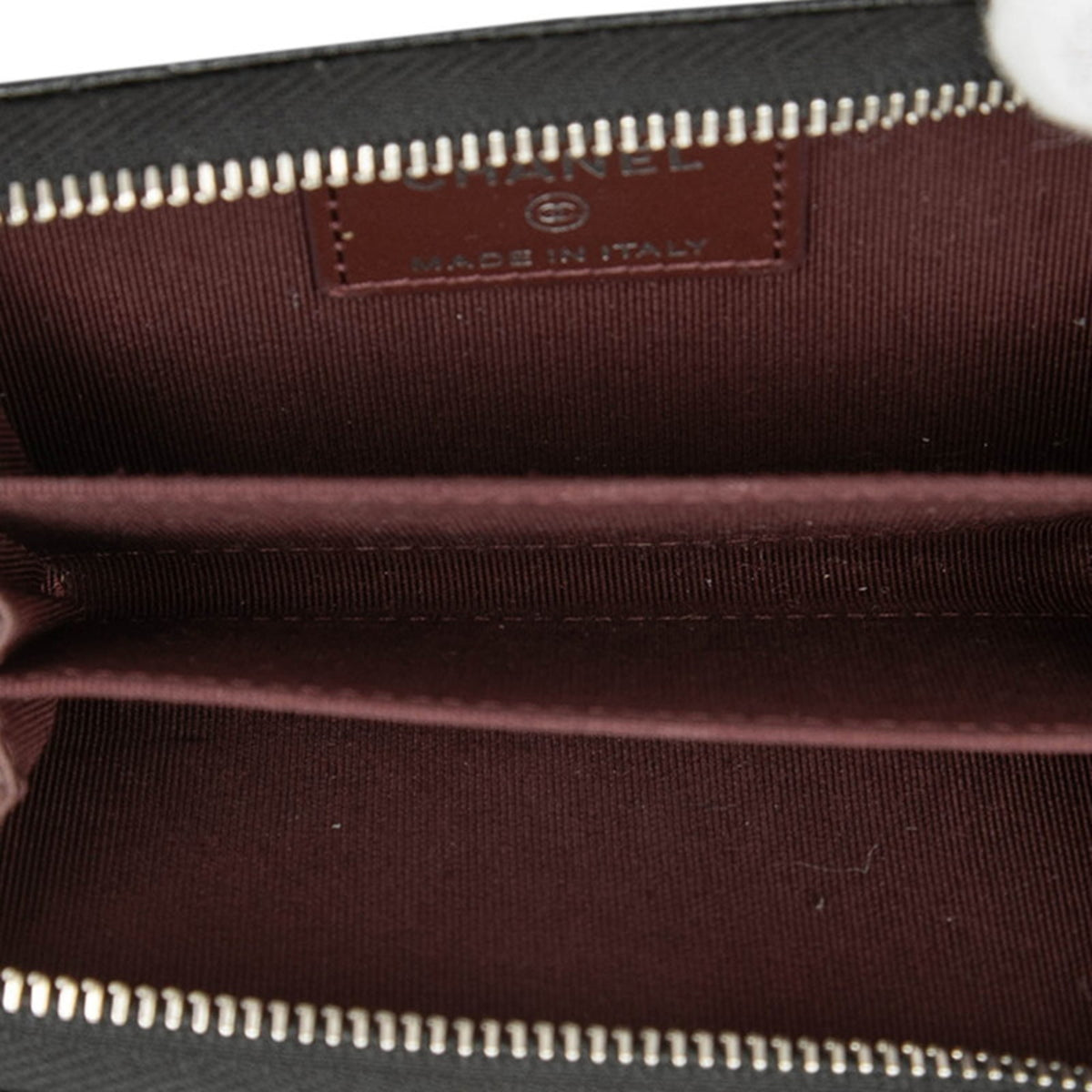 Chanel Matelasse Black Grained Calfskin Coin Purse/Coin Case (Pre-Owned)