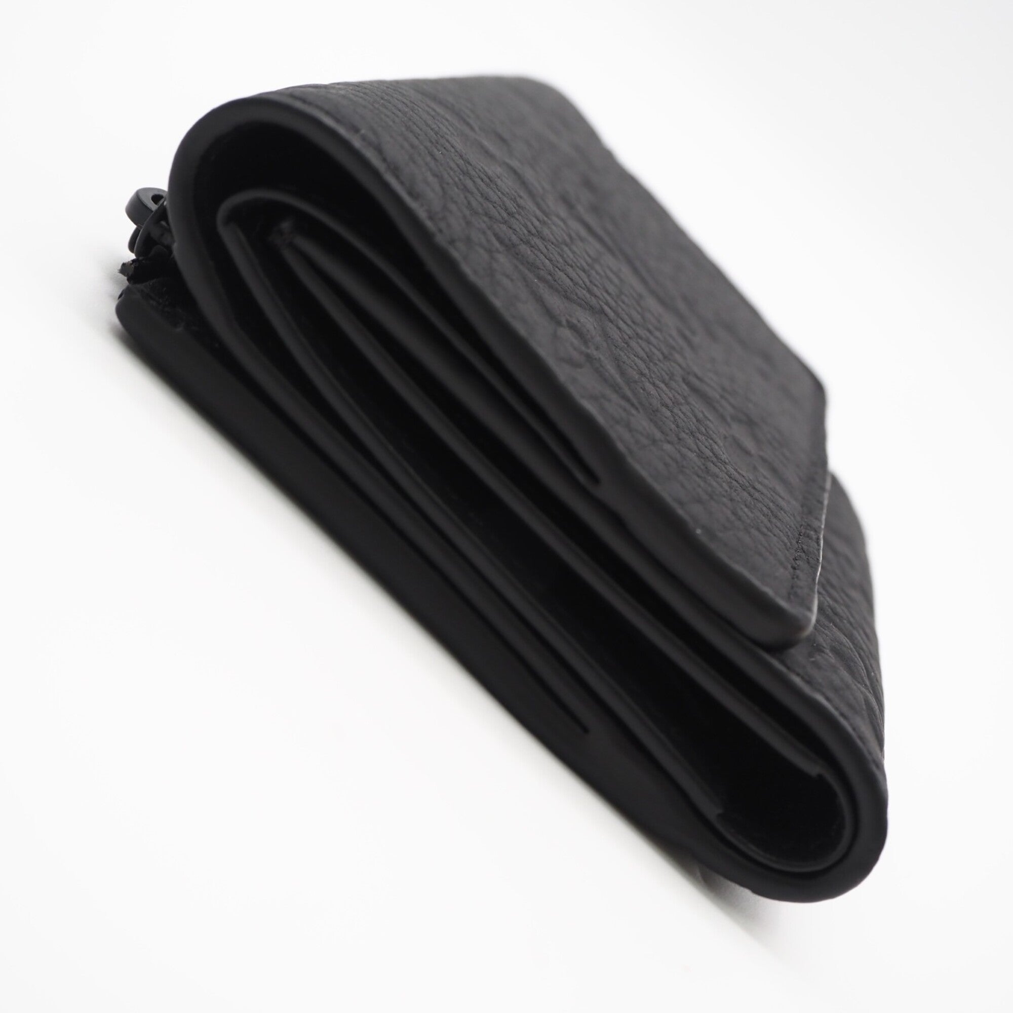 Louis Vuitton Taurillon Black Leather Wallet (Tri-Fold) (Pre-Owned)
