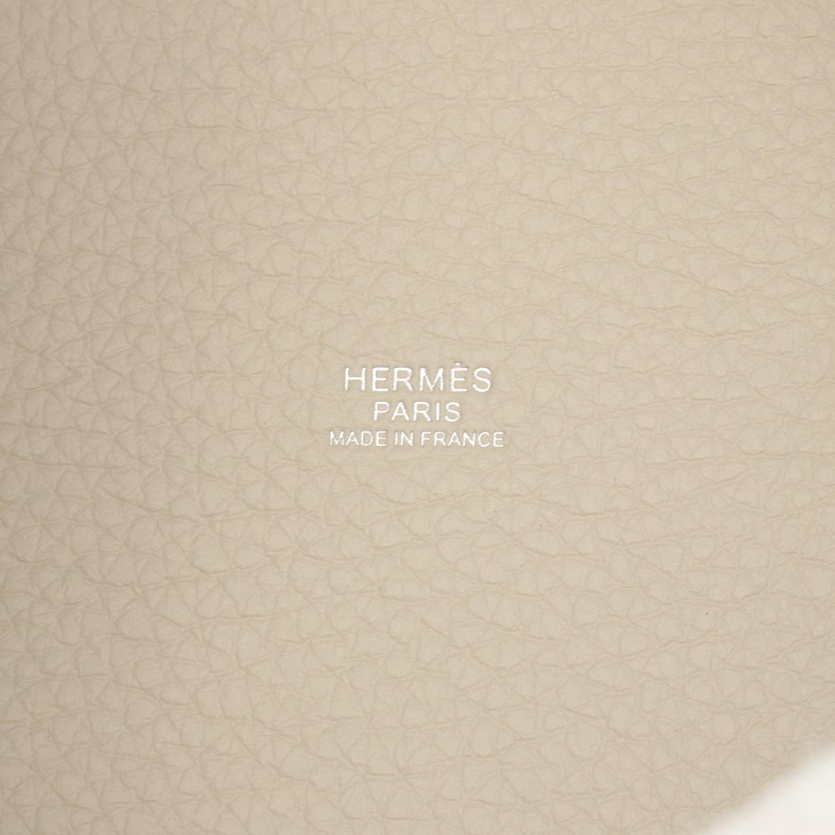 Hermes Ivory Taurillon Clemence Leather Leather Handbag (Pre-Owned)