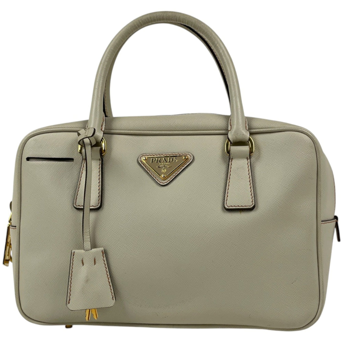 Prada Ivory Leather Handbag (Pre-Owned)
