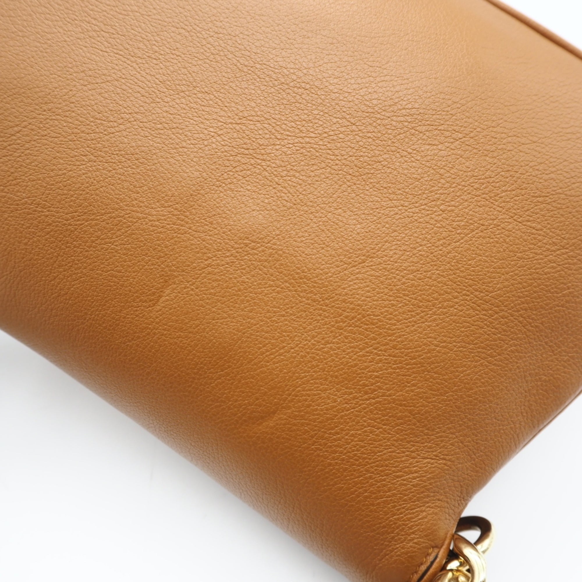 Gucci Camel Leather Shoulder Bag (Pre-Owned)