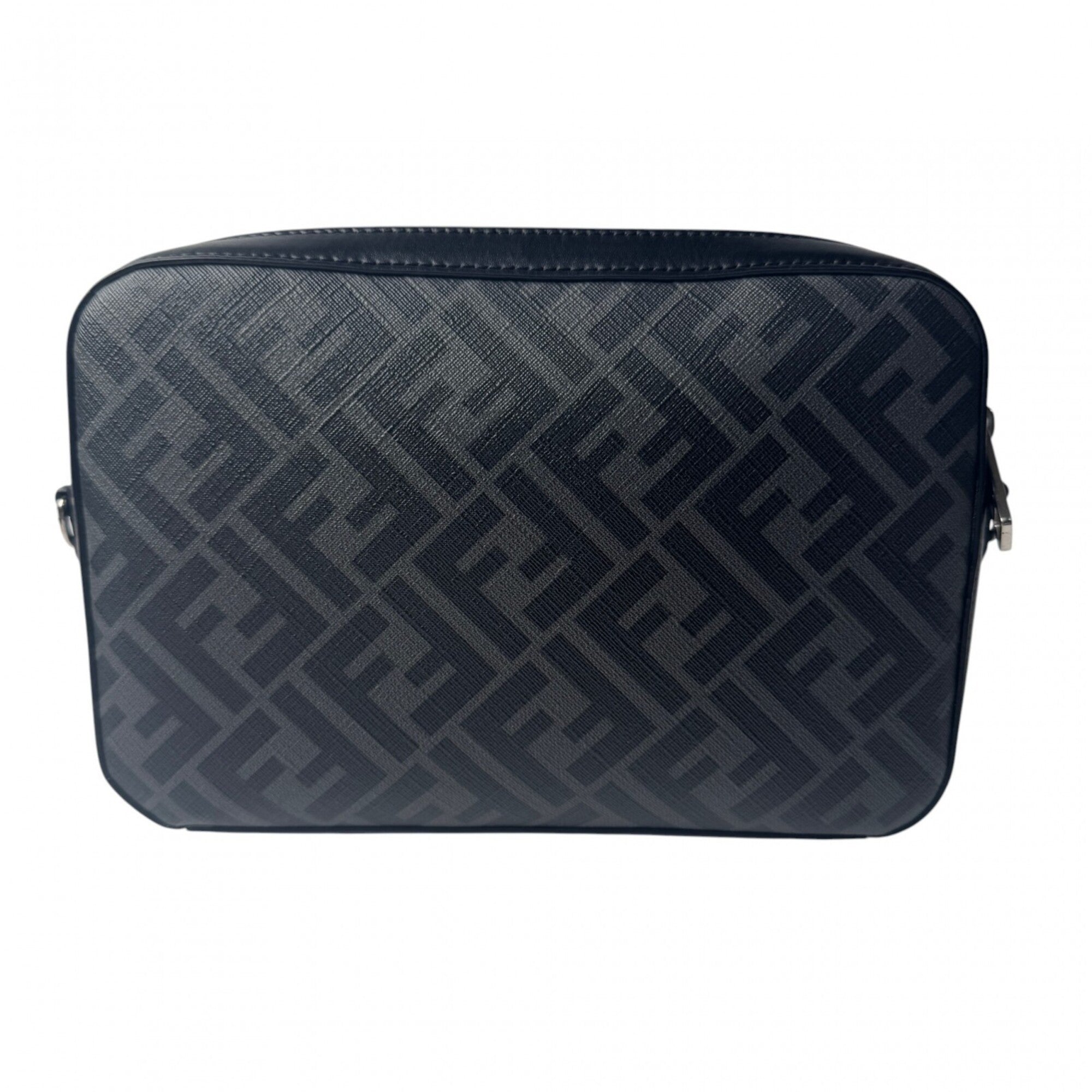 Fendi Black Gray Yellow Leather Pvc Shoulder Bag (Pre-Owned)