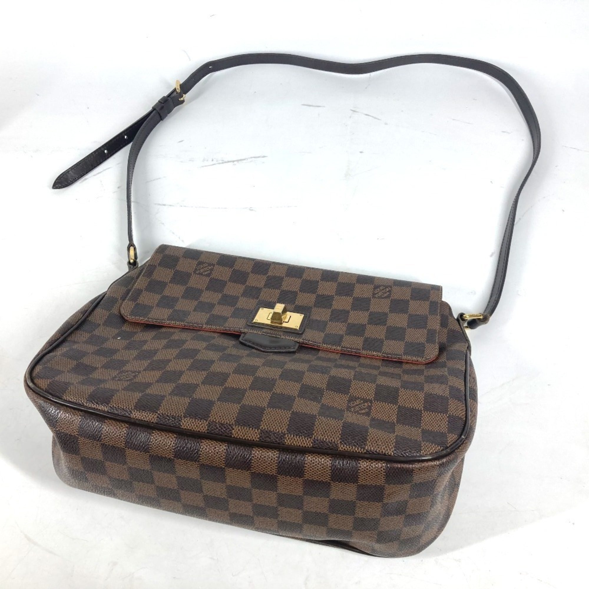 Louis Vuitton Brown Damier Canvas Ebene Damier Canvas Shoulder Bag (Pre-Owned)