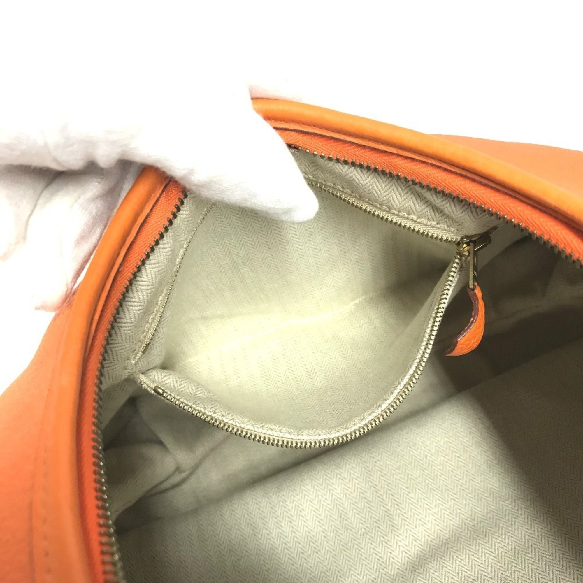 Hermes Orange Leather Shoulder Bag (Pre-Owned)