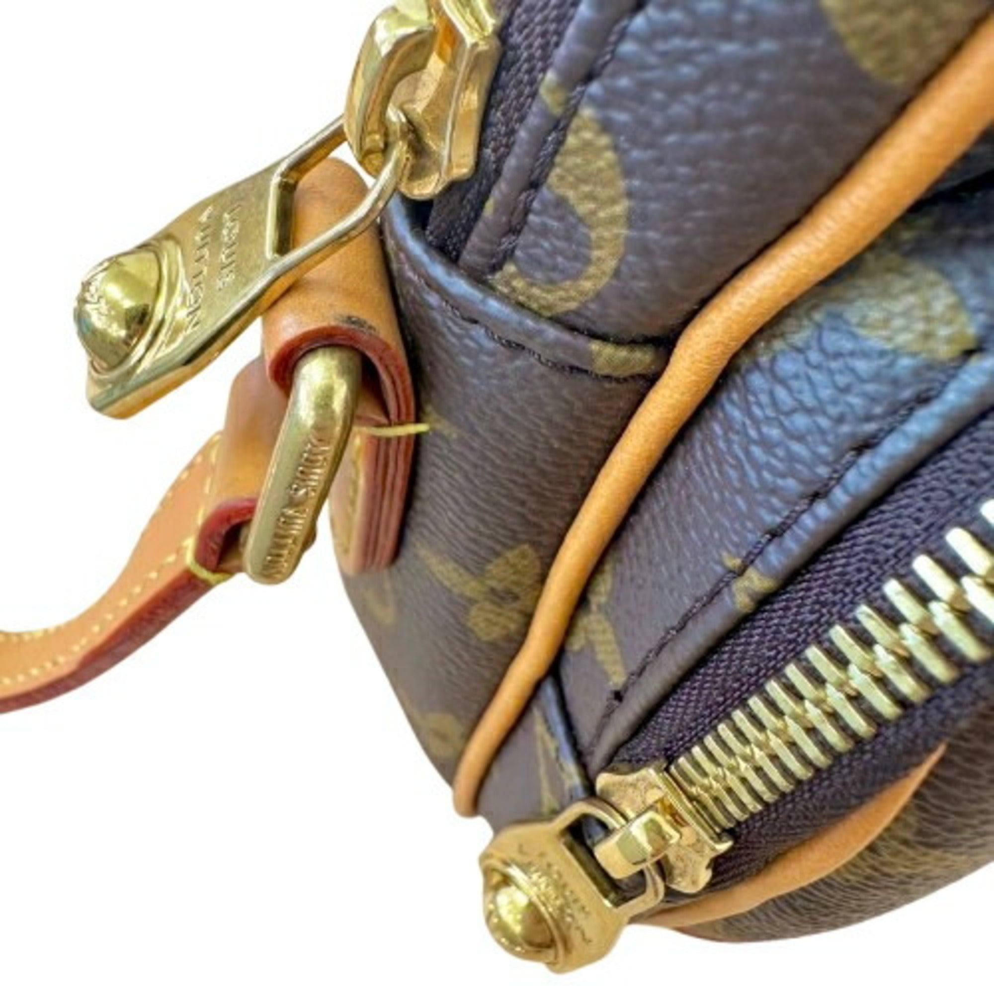 Louis Vuitton Monogram Brown Leather Shoulder Bag (Pre-Owned)