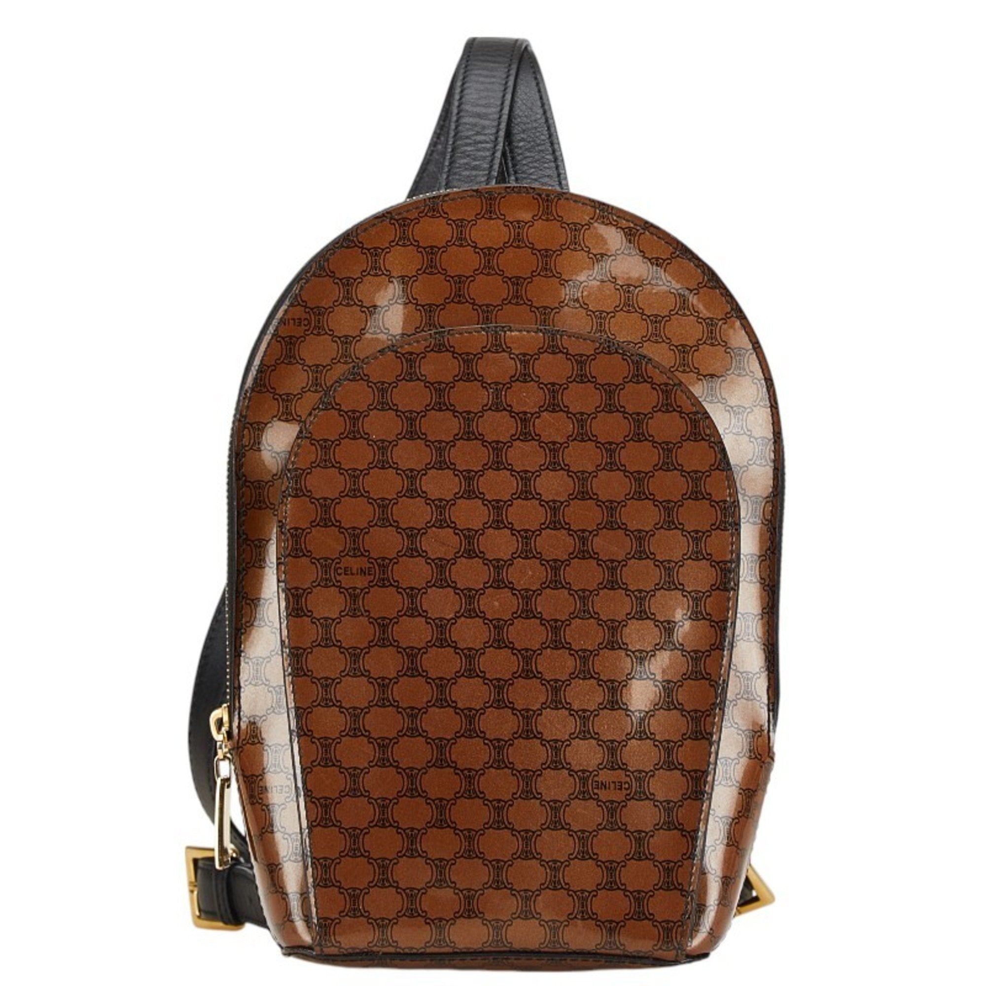 Celine Black Brown Leather Backpack (Pre-Owned)