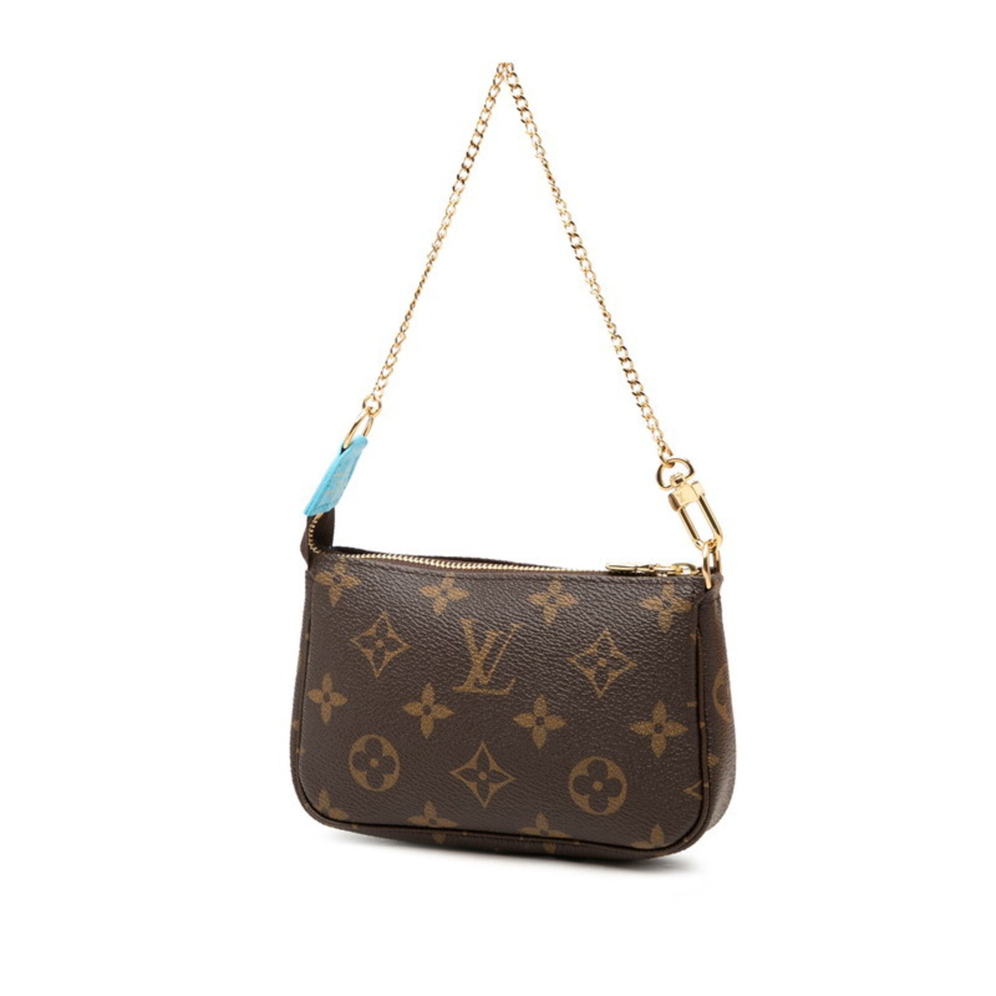 Louis Vuitton Blue Brown Multi-Color Pvc Leather Handbag Pochette Pouch (Pre-Owned)