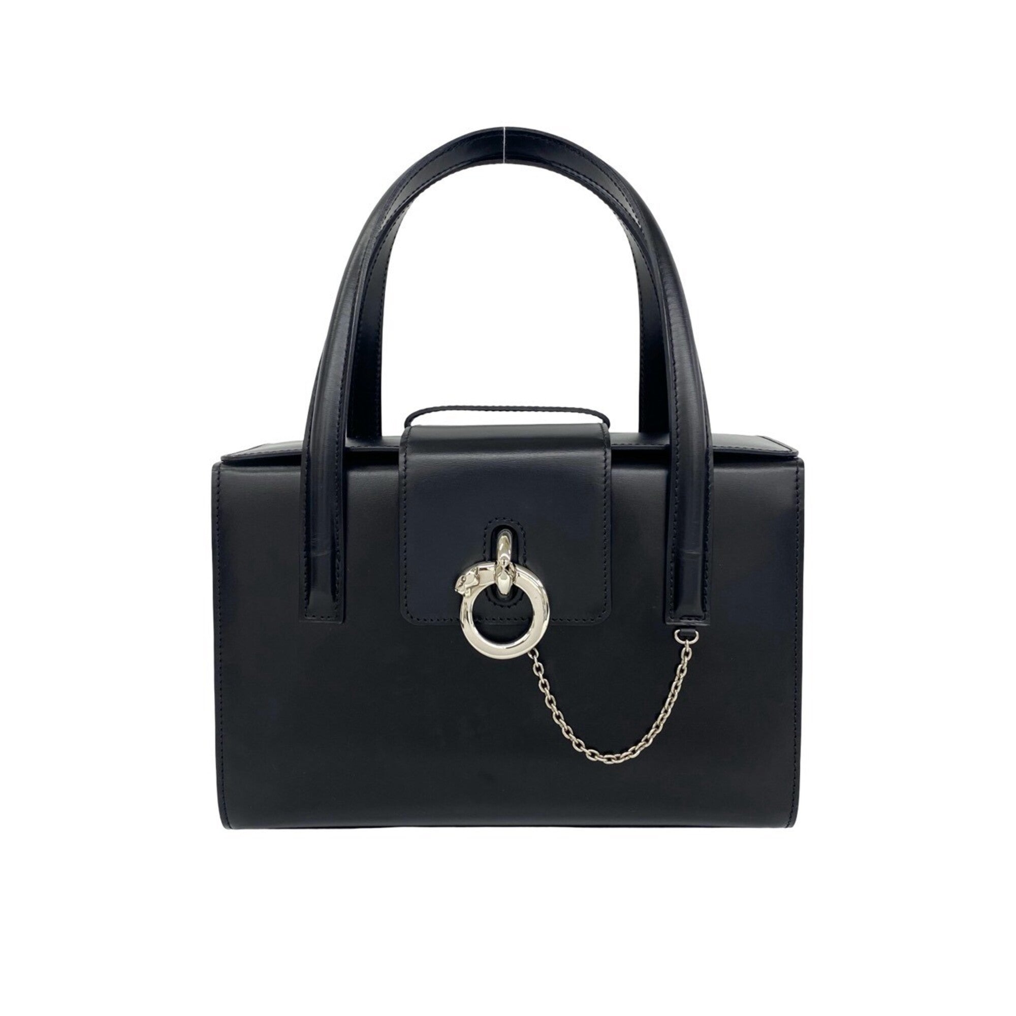 Cartier Black Leather Handbag (Pre-Owned)