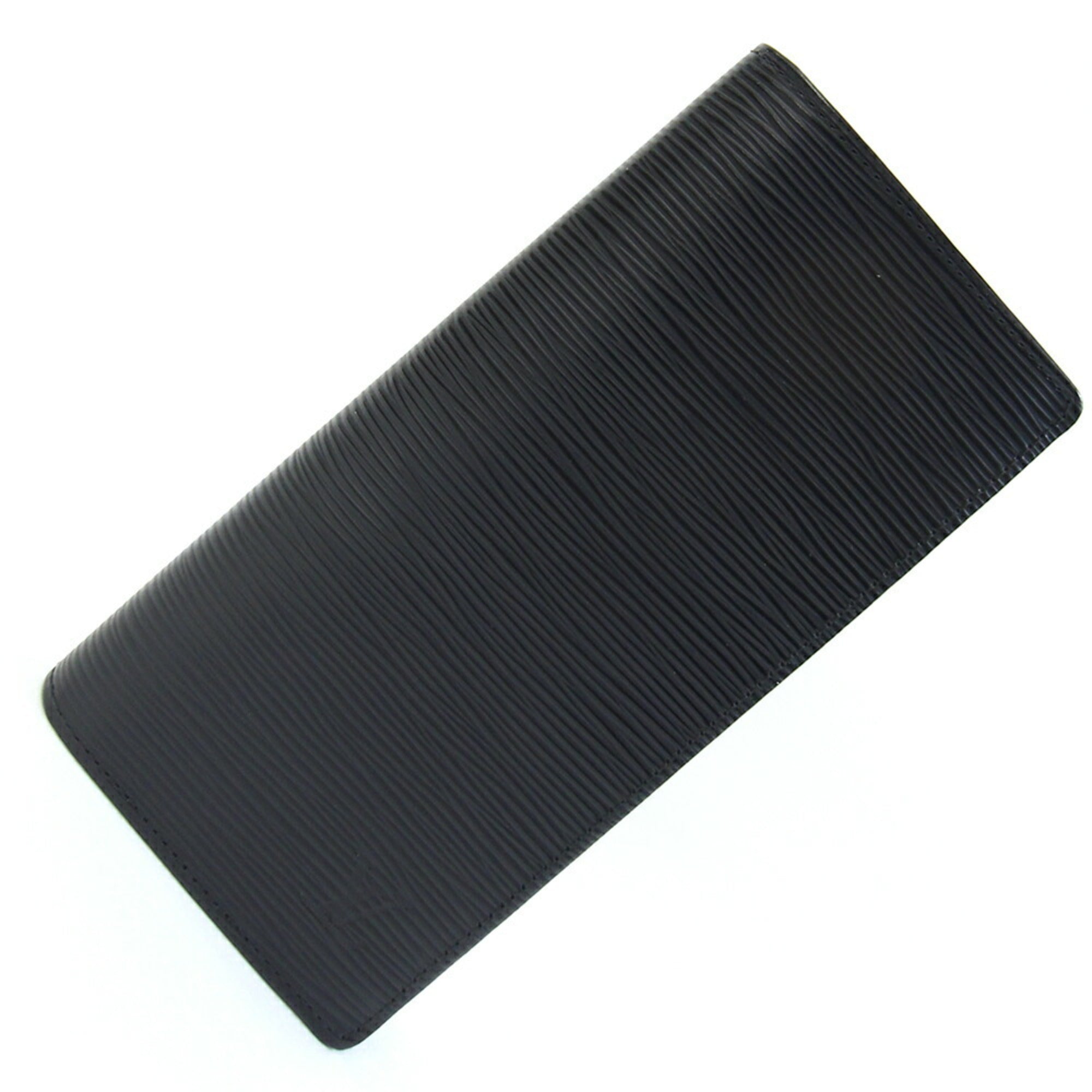 Louis Vuitton Black Noir Epi Leather Long Wallet (Bi-Fold) (Pre-Owned)