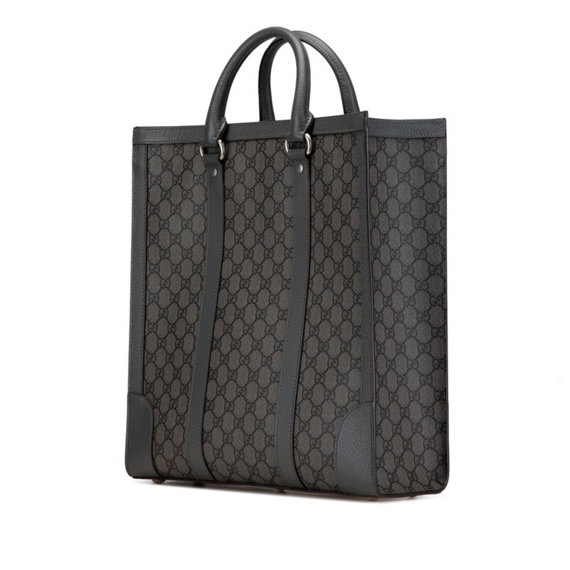 Gucci Gray Pvc Leather Handbag Shoulder Bag (Pre-Owned)