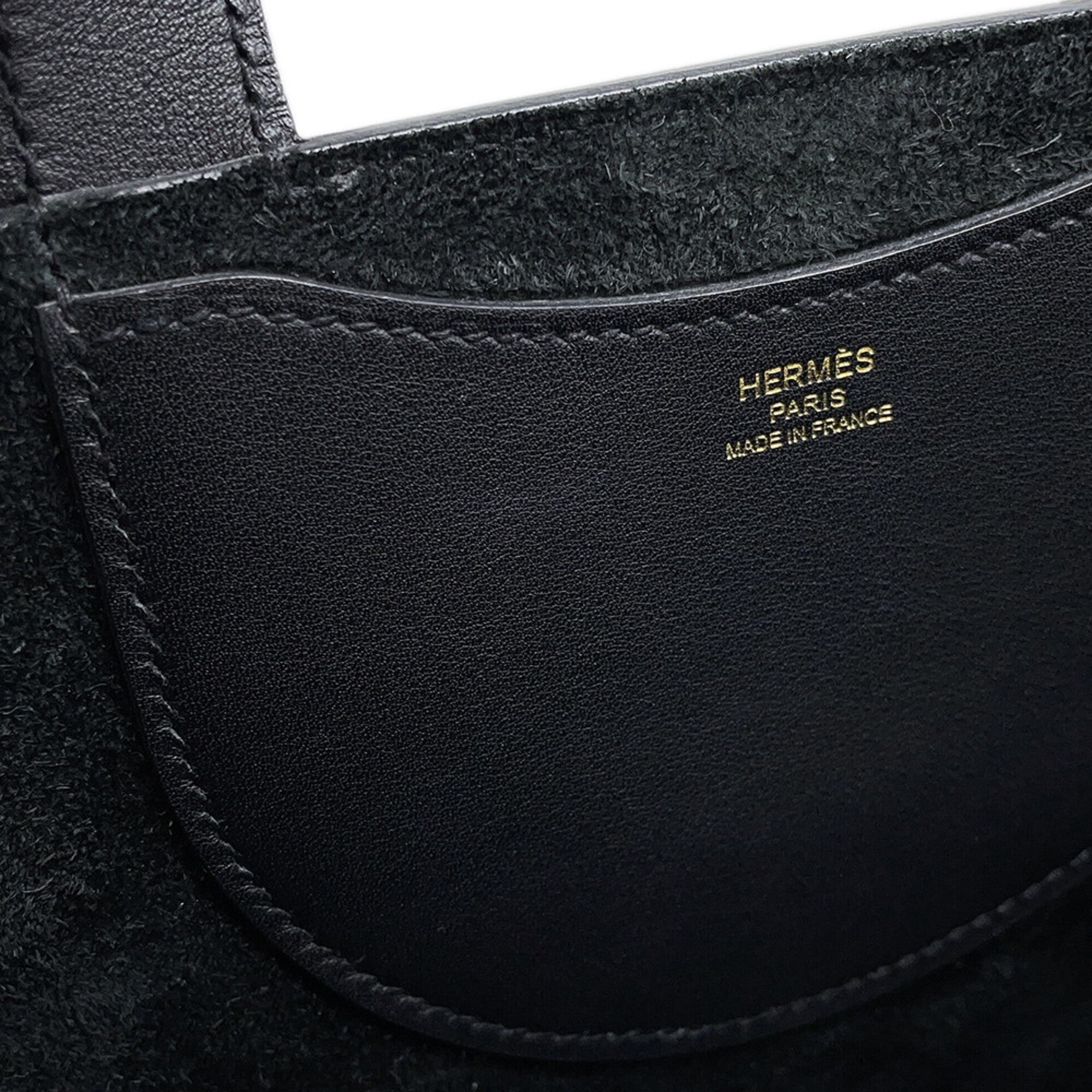 Hermes Black Taurillon Clemence Leather Swift Leather Tote Bag (Pre-Owned)