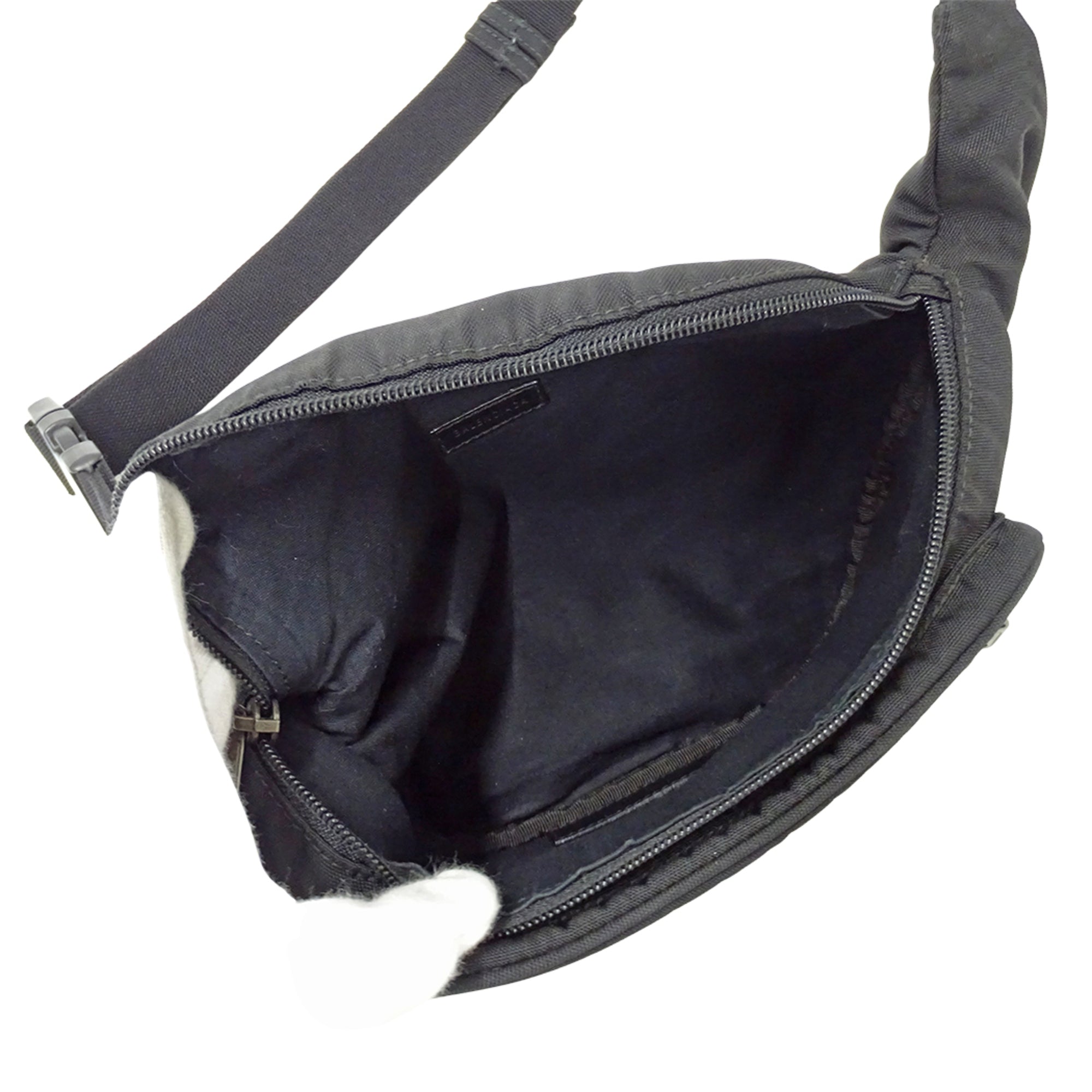 Balenciaga Black Nylon Handbag Sling Bag (Pre-Owned)