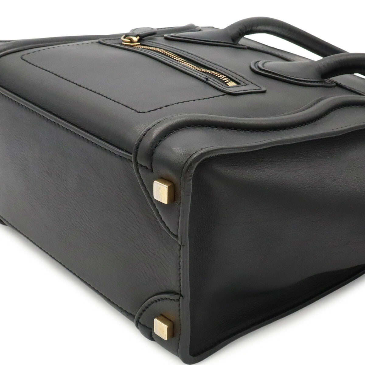 Celine Luggage Black Leather Handbag Tote Bag (Pre-Owned)