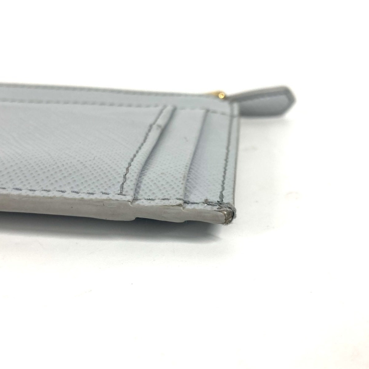 Prada Blue Saffiano Metal Coin Purse/Coin Case (Pre-Owned)