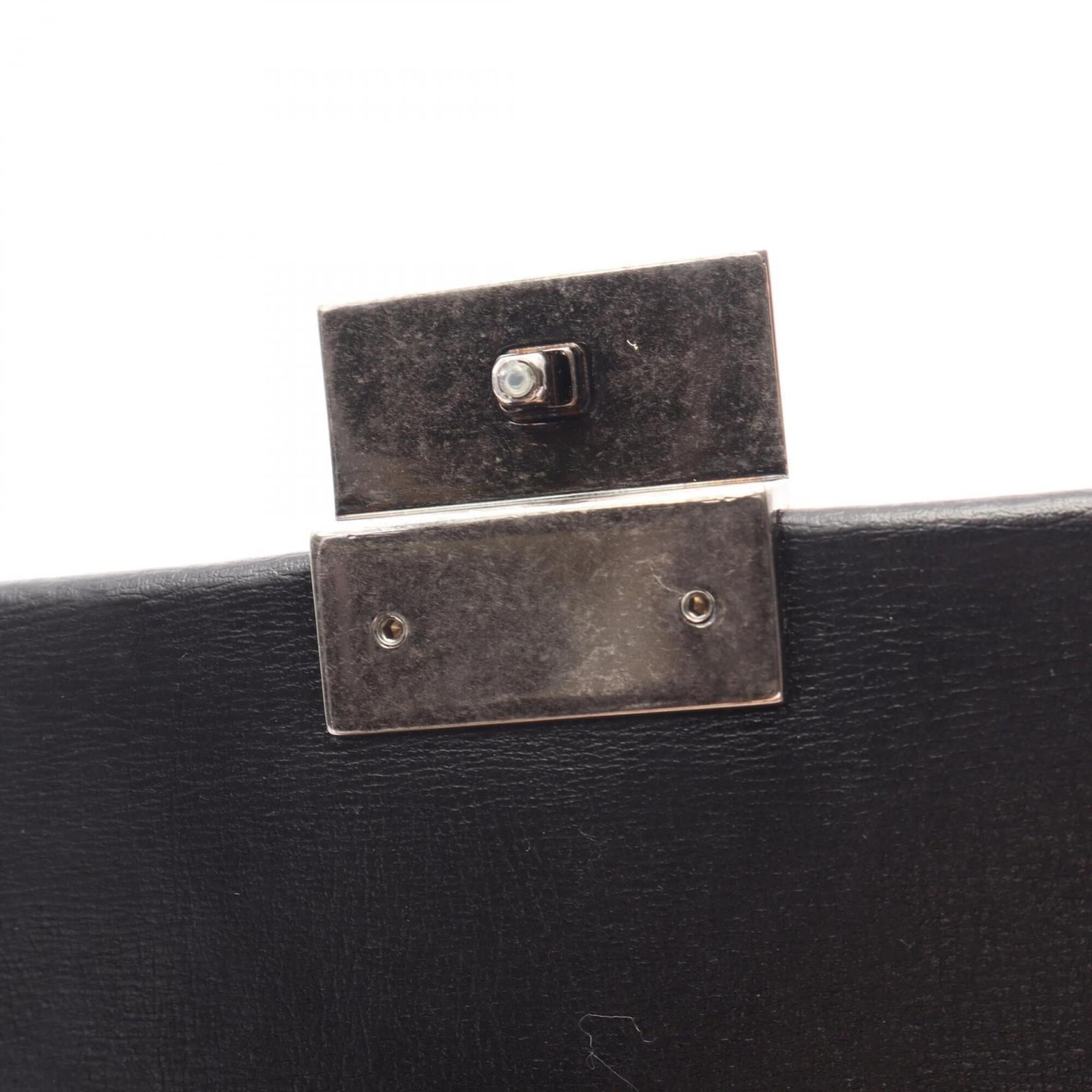 Saint Laurent Black Leather Handbag Shoulder Bag (Pre-Owned)