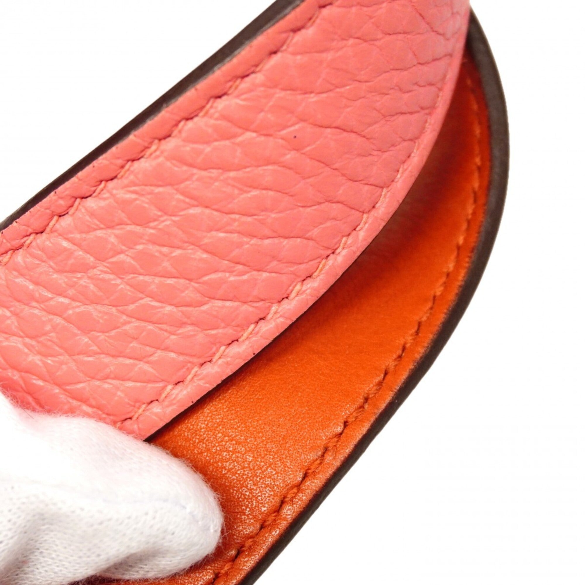Hermes Rose Azalee Taurillon Clemence Leather Handbag (Pre-Owned)
