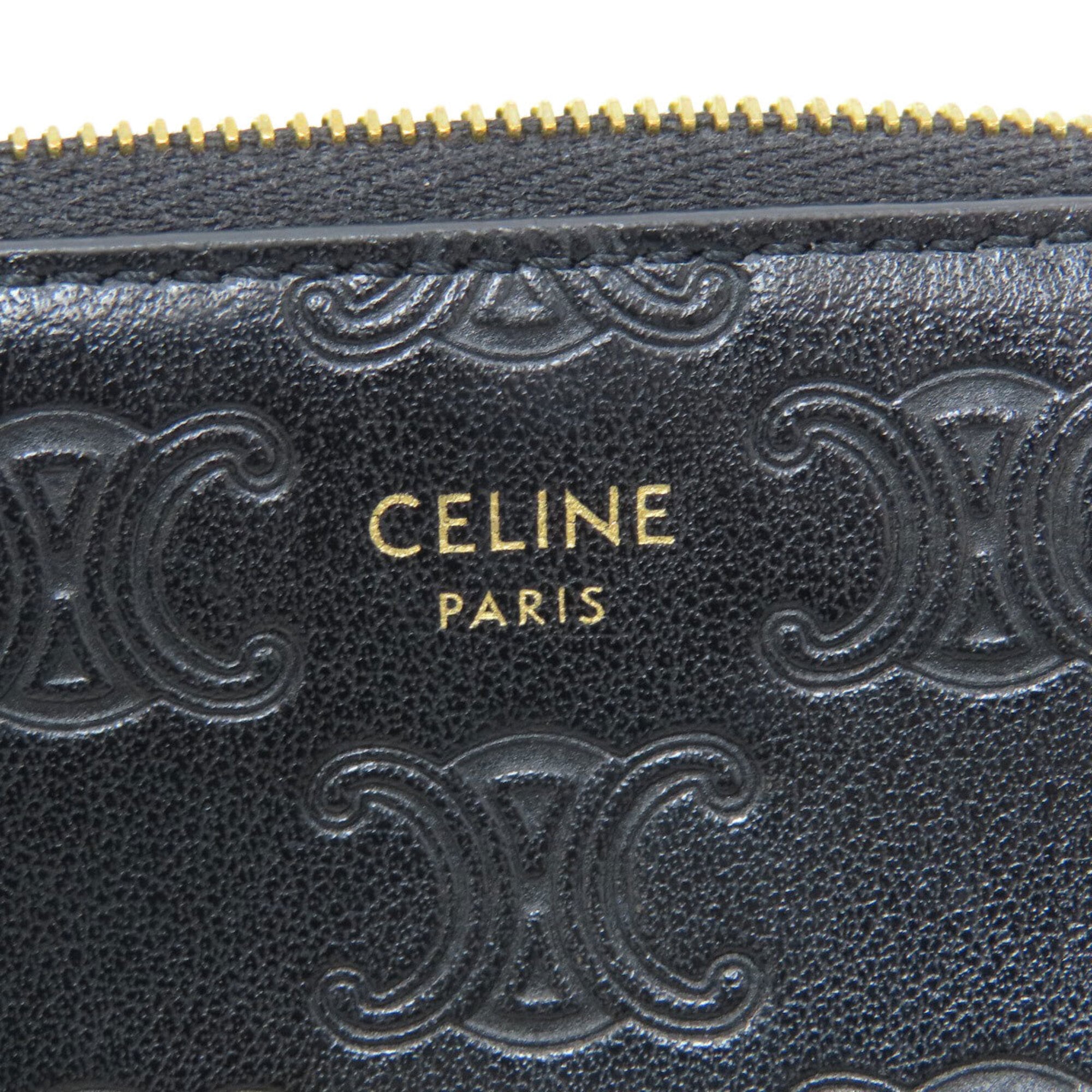 Celine Black Leather Coin Purse/Coin Case (Pre-Owned)