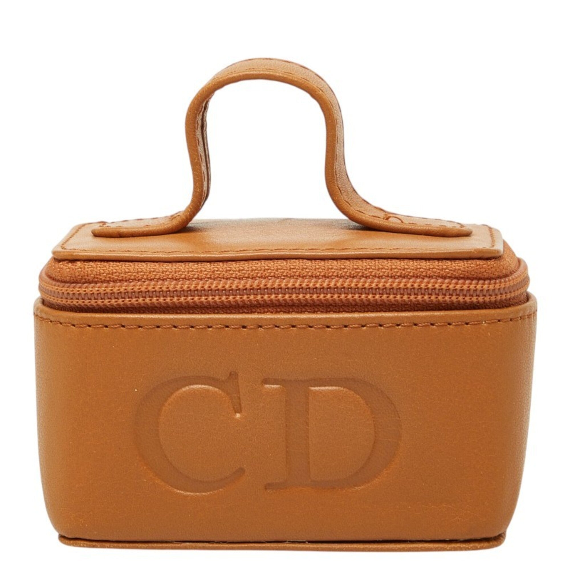 Christian Dior Brown Leather Handbag Pouch (Pre-Owned)