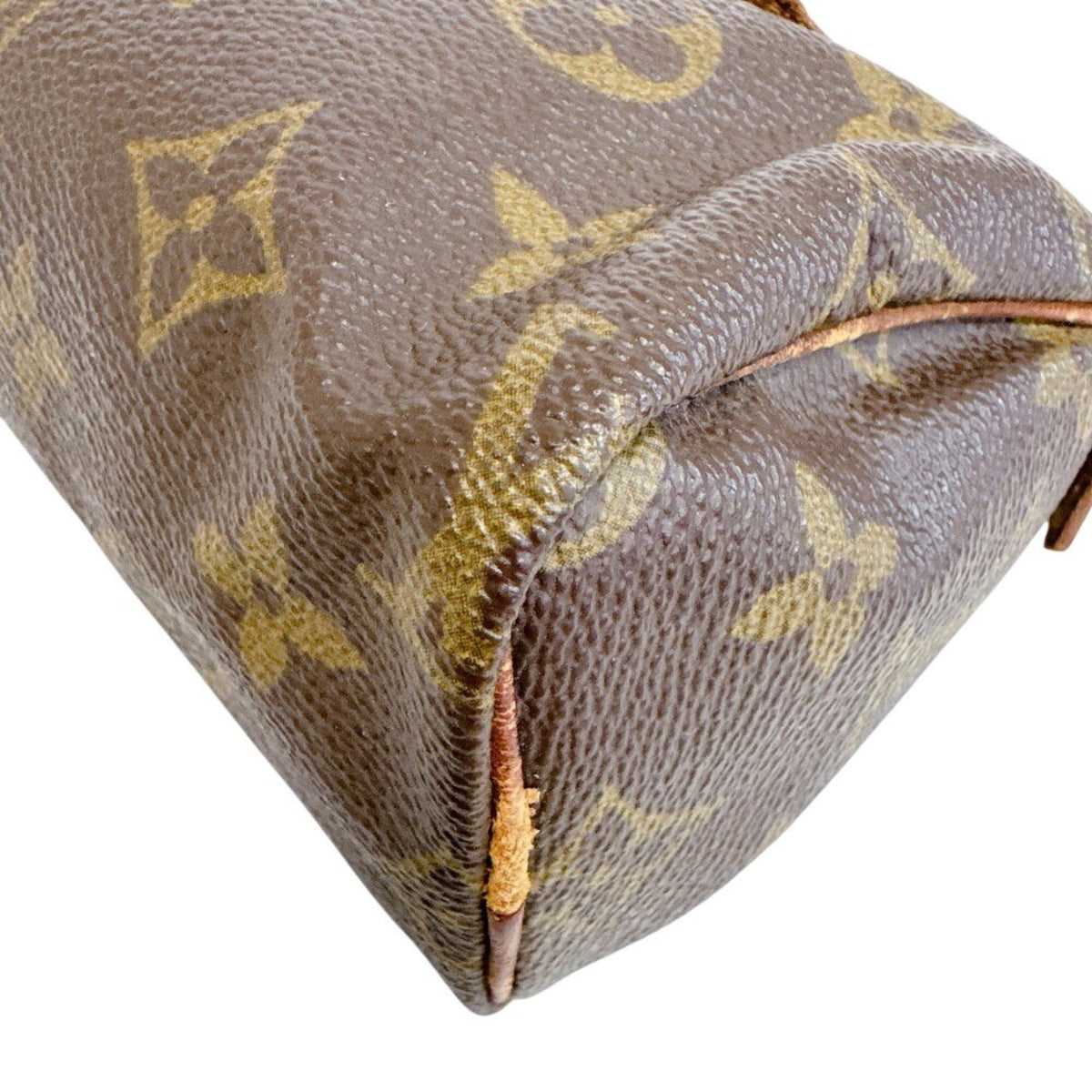 Louis Vuitton Brown Monogram Canvas Leather Handbag (Pre-Owned)