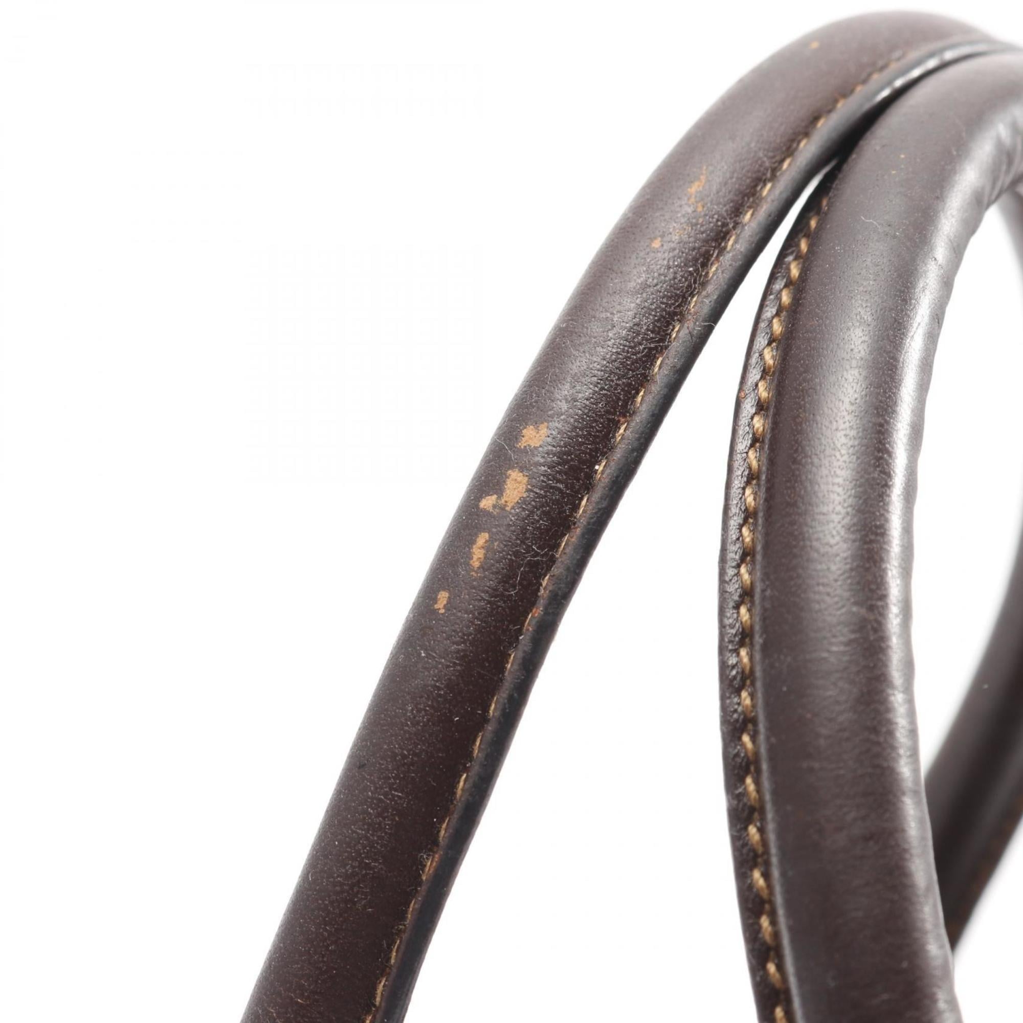 Fendi Brown Canvas Leather Handbag (Pre-Owned)