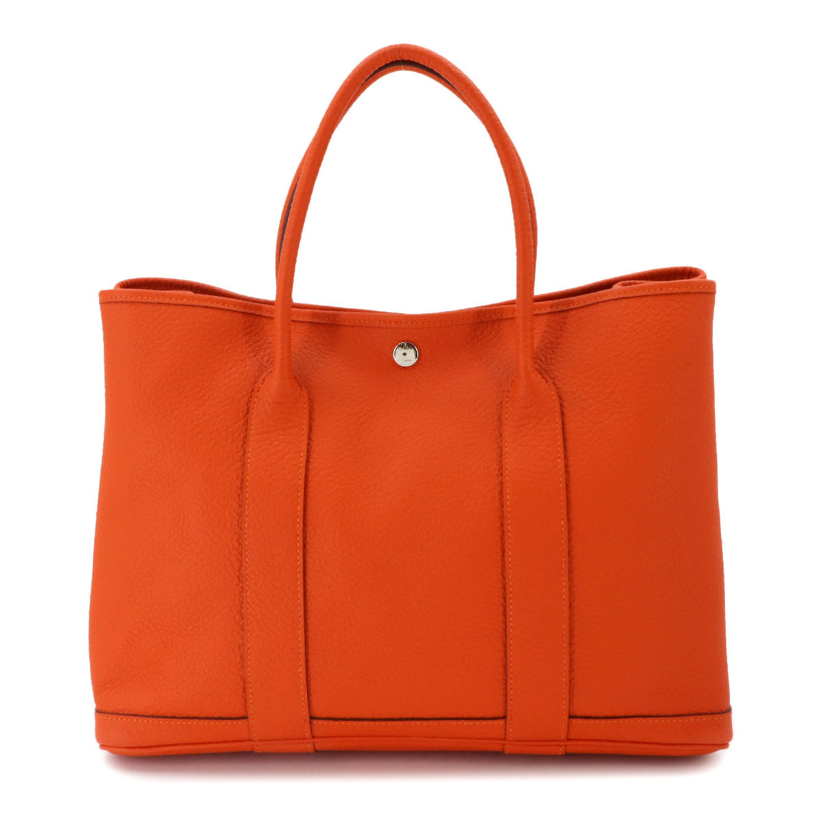 Hermes Feu Orange Country Leather Handbag Tote Bag (Pre-Owned)