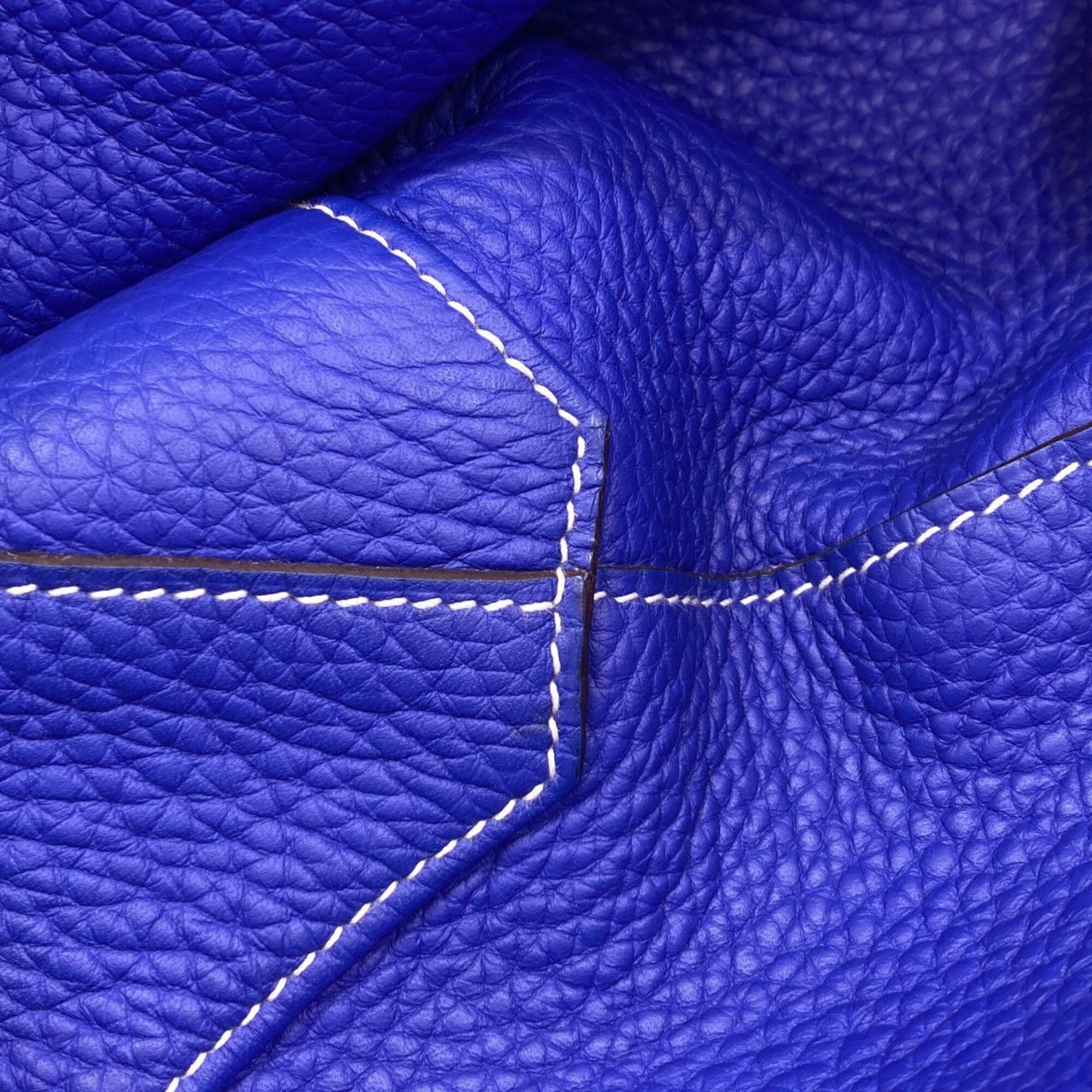 Hermes Blue Gray Leather Tote Bag (Pre-Owned)