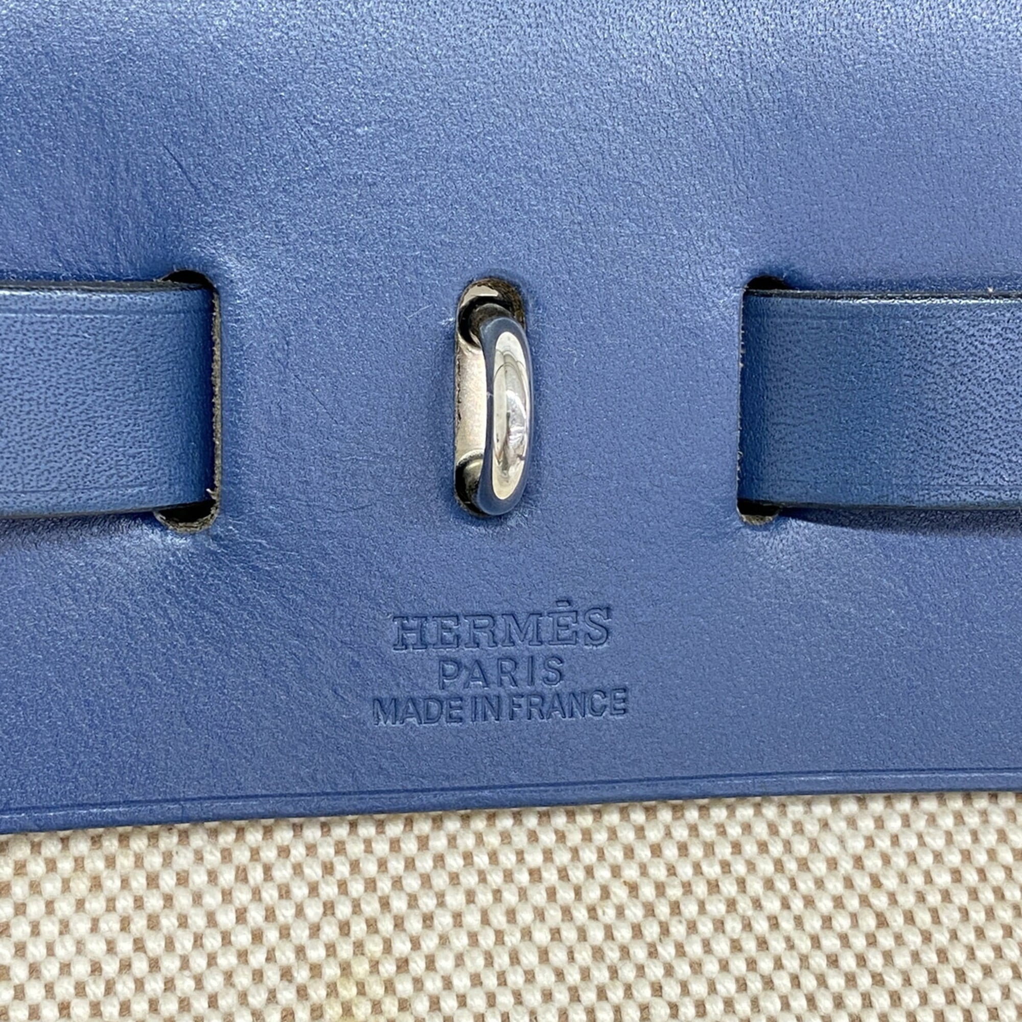 Hermes Blue Toile H Handbag (Pre-Owned)