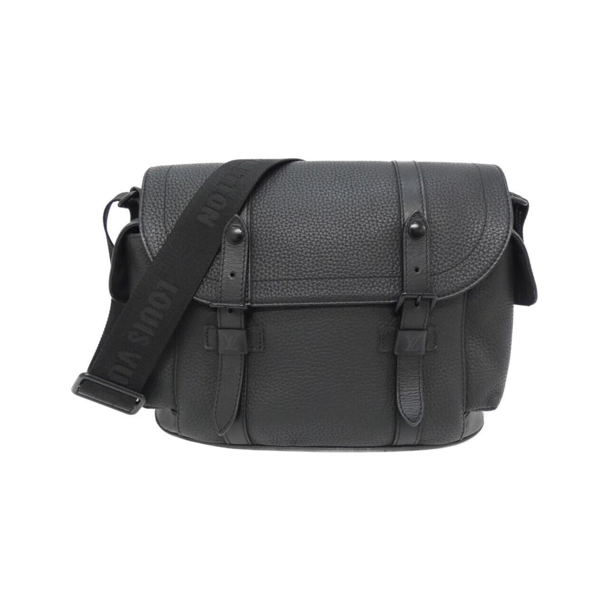 Louis Vuitton Black Leather Shoulder Bag (Pre-Owned)