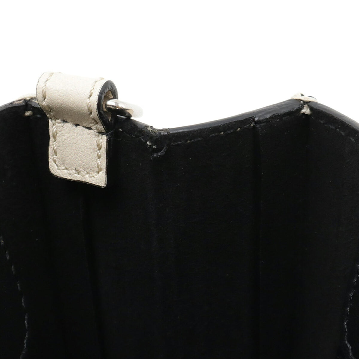 Fendi Beige Black Leather Handbag Shoulder Bag (Pre-Owned)