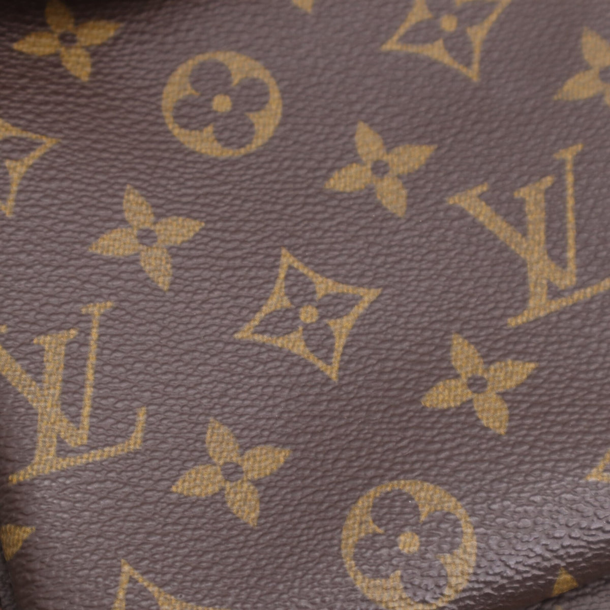Louis Vuitton Beige Brown Coated Canvas Leather Handbag (Pre-Owned)