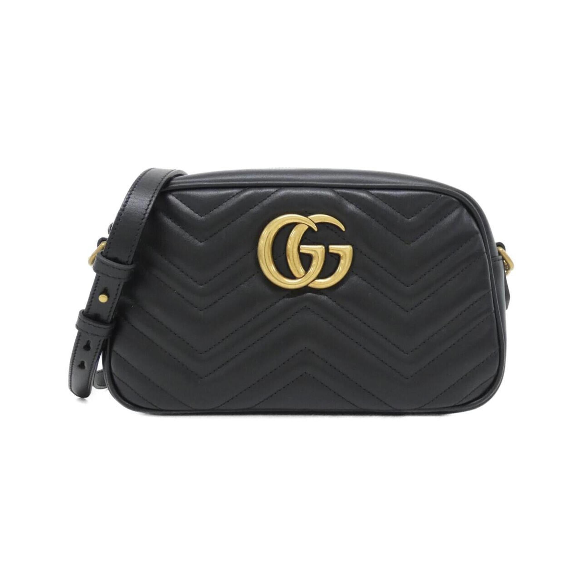 Gucci Gg Marmont Black Quilting Shoulder Bag (Pre-Owned)