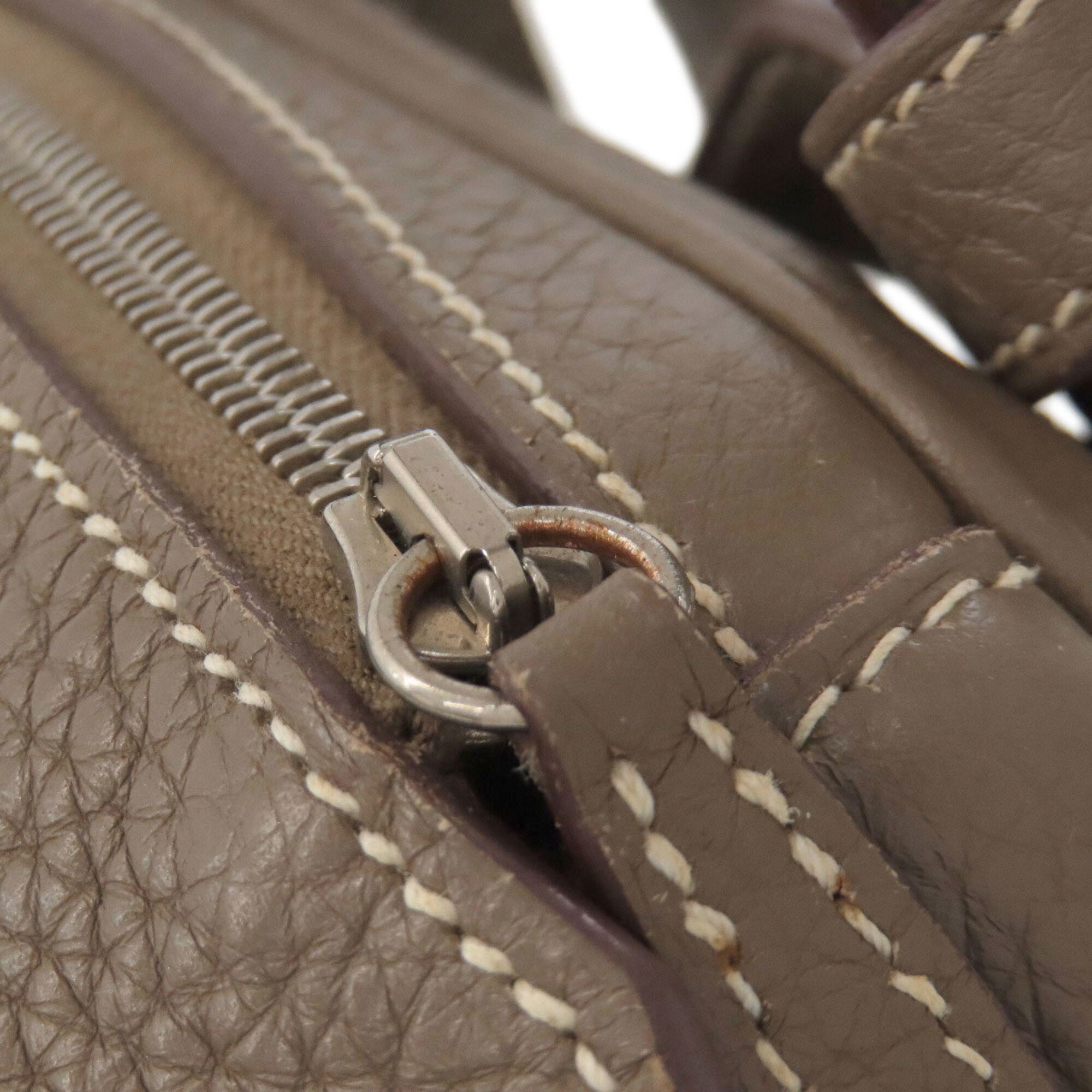 Hermes Etoupe Gray Handbag (Pre-Owned)
