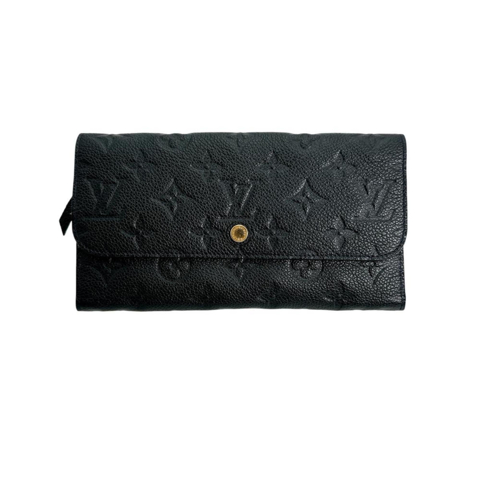 Louis Vuitton Infini Navy Monogram Empreinte Long Wallet (Tri-Fold) (Pre-Owned)