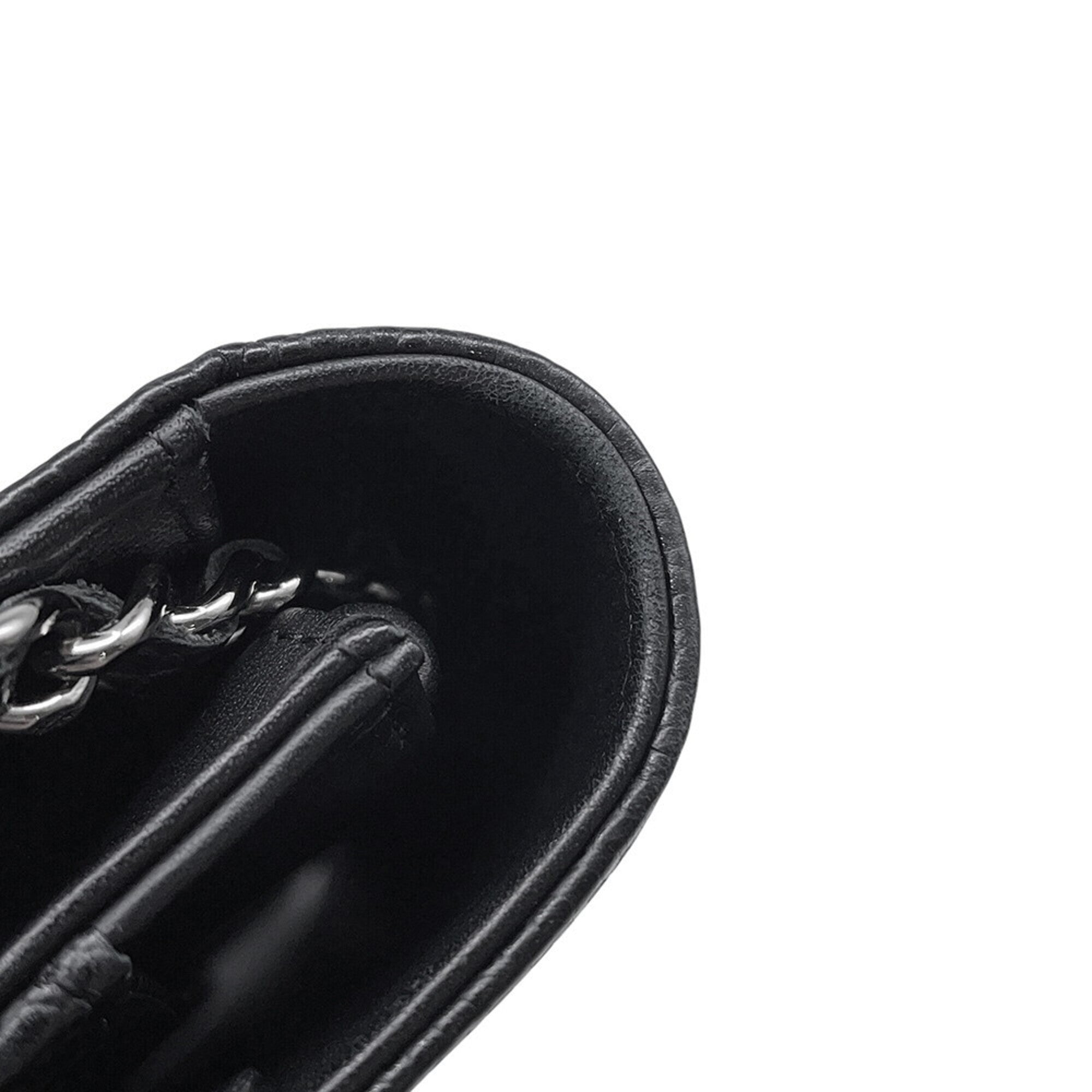 Chanel Black Grained Calfskin Shoulder Bag (Pre-Owned)